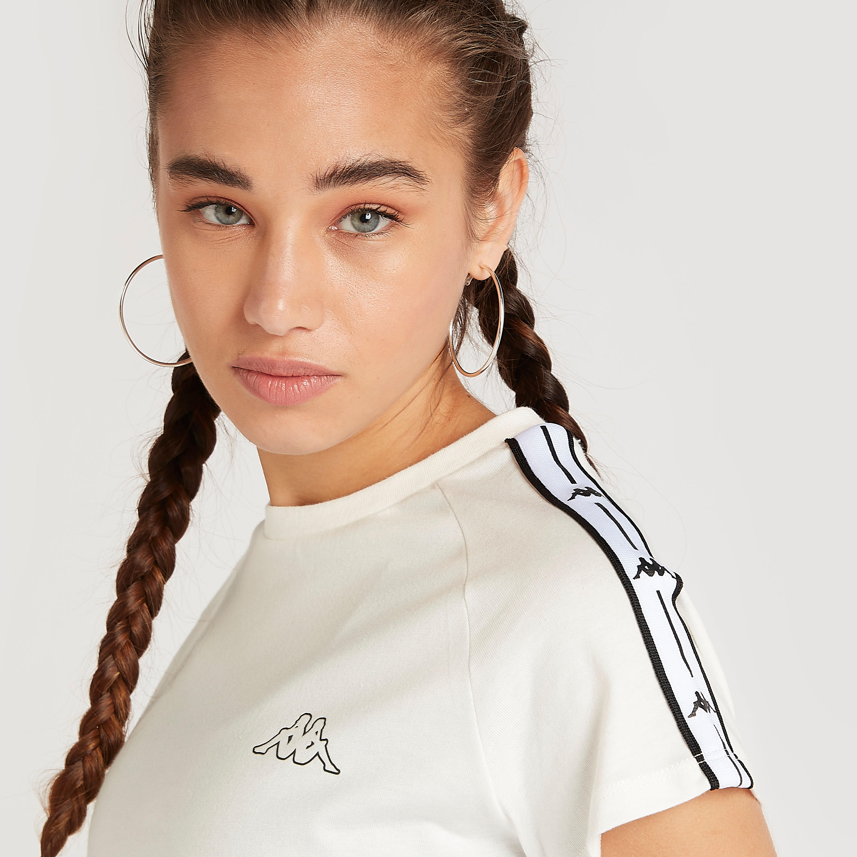 تيشيرت بأكمام كاب بتفاصيل شريطة من كابا-women-clothing-sportswearandactivewear-tshirtsandvests-image-4
