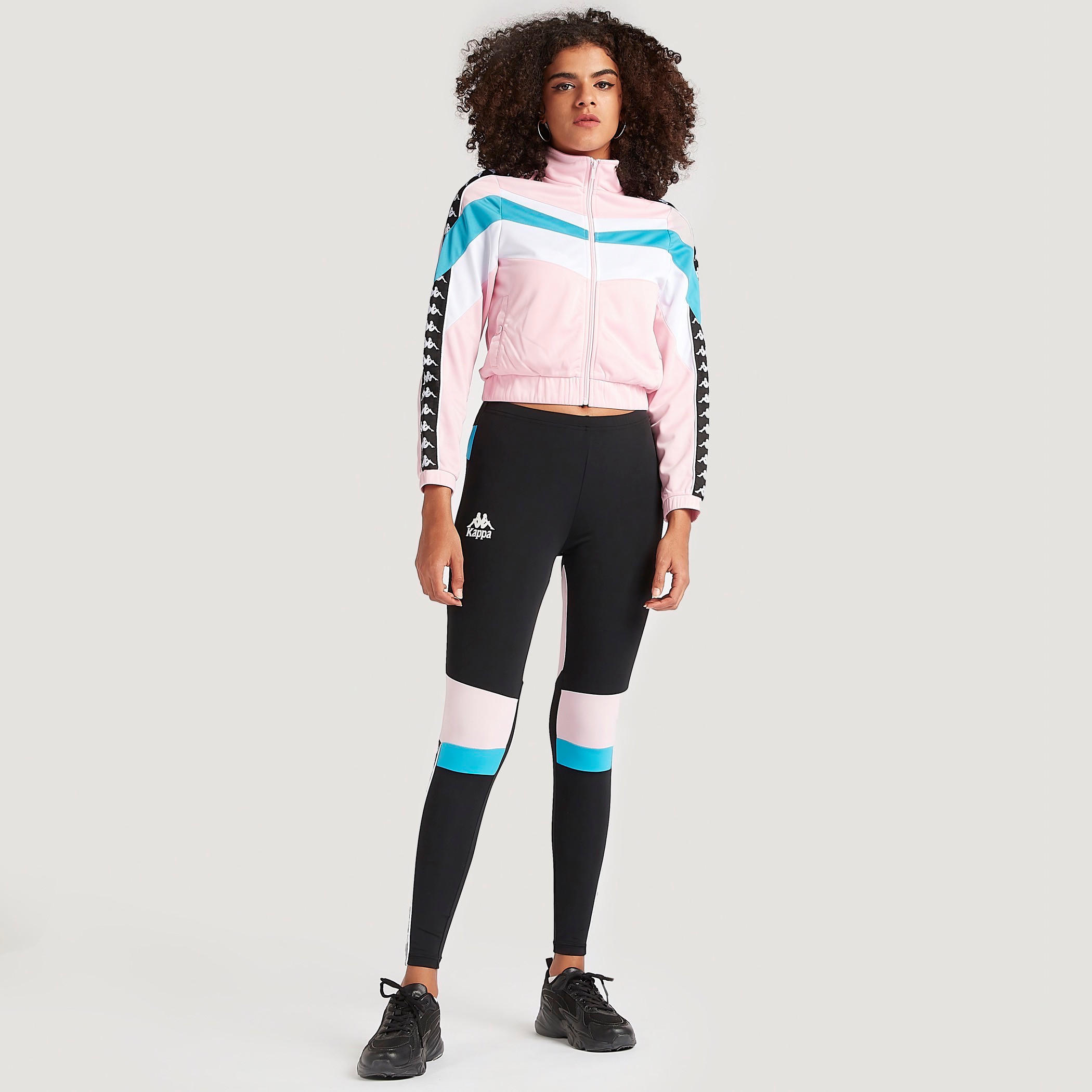 Kappa Zip Through Jacket with Long Sleeves and Printed Tape Detail-women-clothing-sportswearandactivewear-coatsandjackets-jackets-image-2