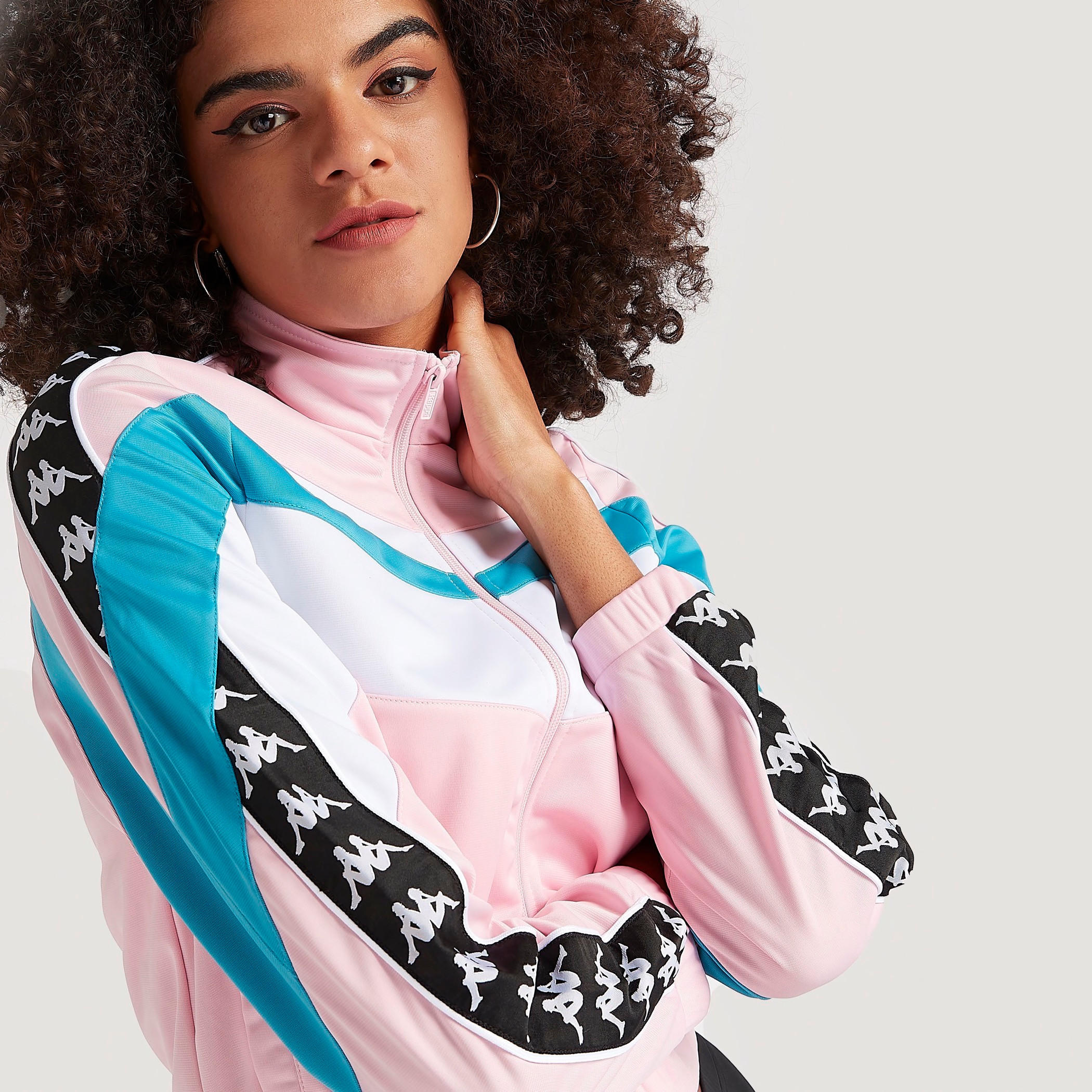 Kappa Zip Through Jacket with Long Sleeves and Printed Tape Detail-women-clothing-sportswearandactivewear-coatsandjackets-jackets-image-6