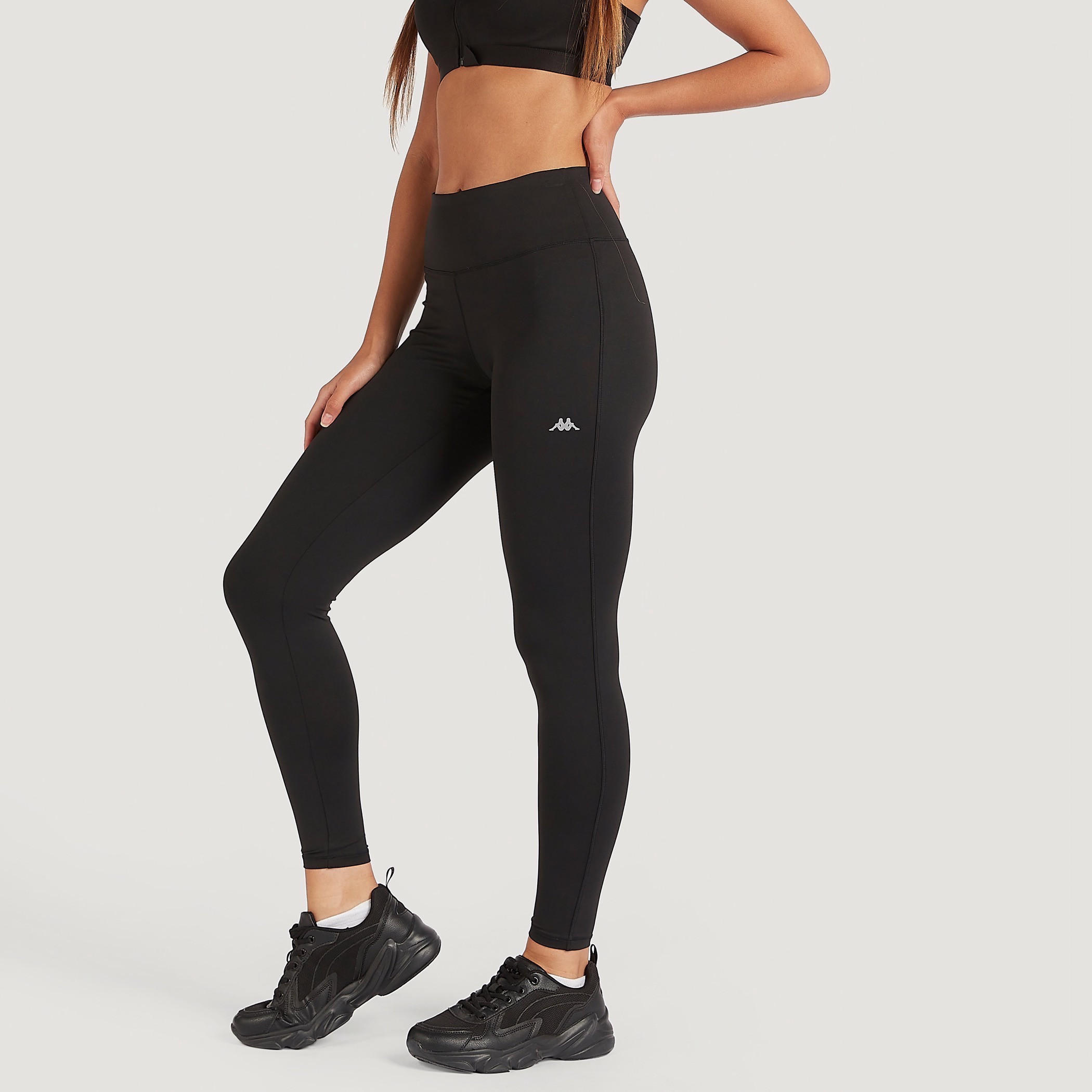 بنطلون ليقنز سادة بخصر مطّاطي من كابا-women-clothing-bottoms-leggings-image-5