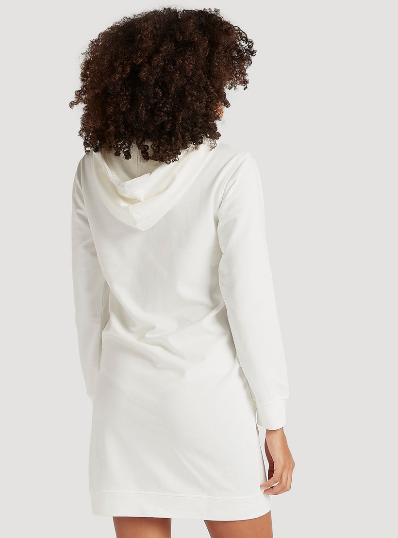 Kappa Printed Sweat Dress with Hood and Long Sleeves-women-clothing-sportswearandactivewear-hoodiesandsweatshirts-image-4