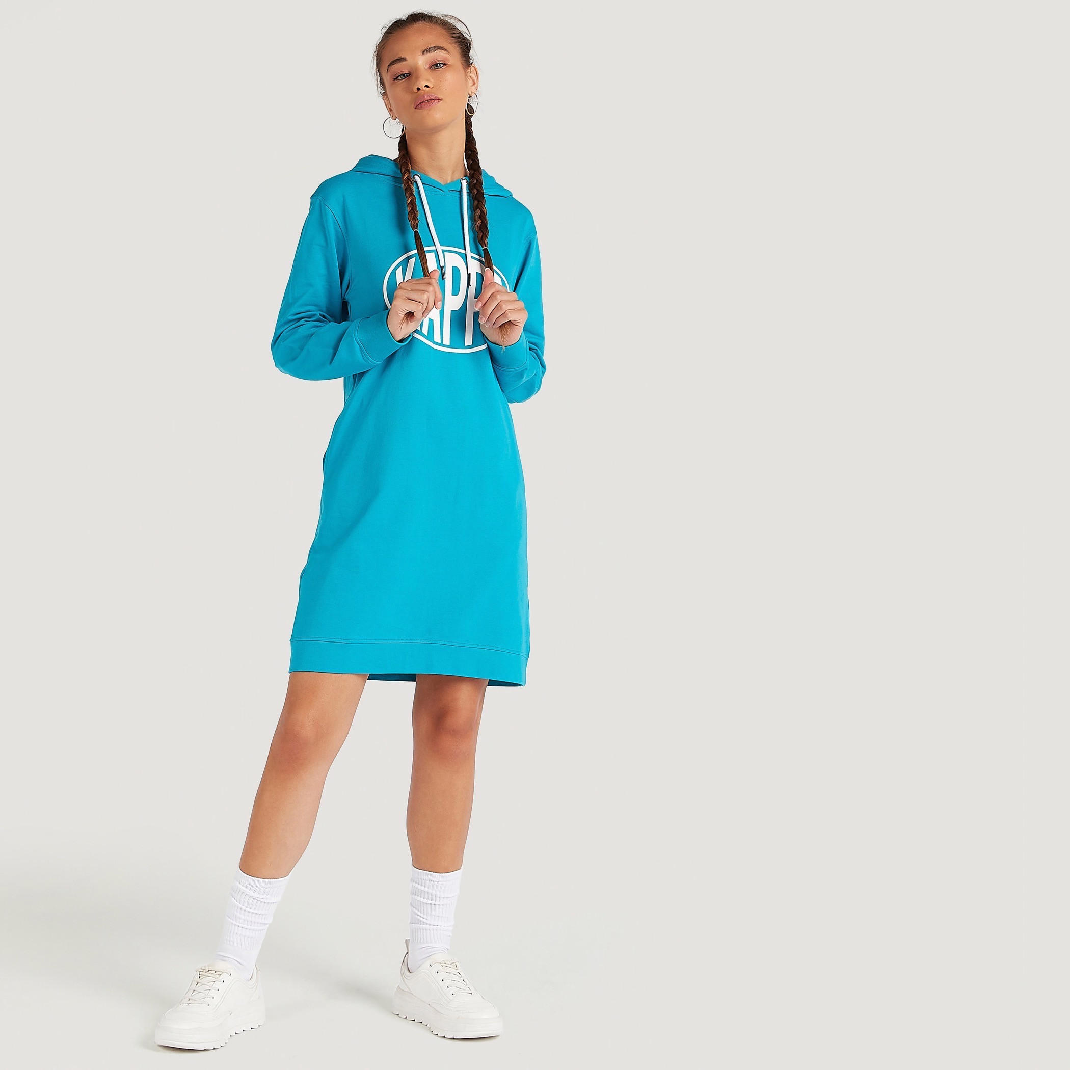 فستان قصير بأكمام طويلة وطبعات من كابا-women-clothing-sportswearandactivewear-hoodiesandsweatshirts-image-2