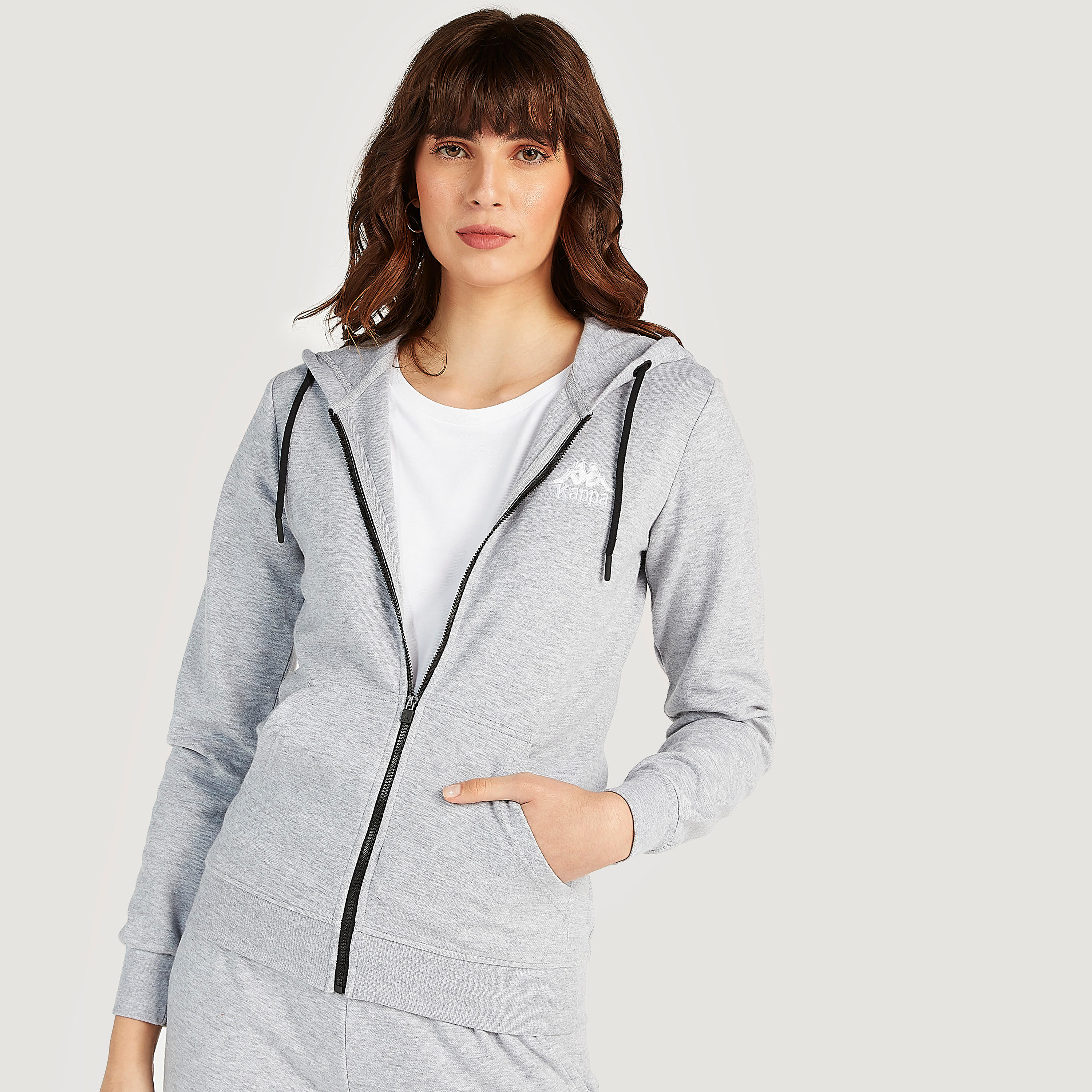 Kappa Zip Through Jacket with Long Sleeves and Pockets-women-clothing-sportswearandactivewear-hoodiesandsweatshirts-image-1
