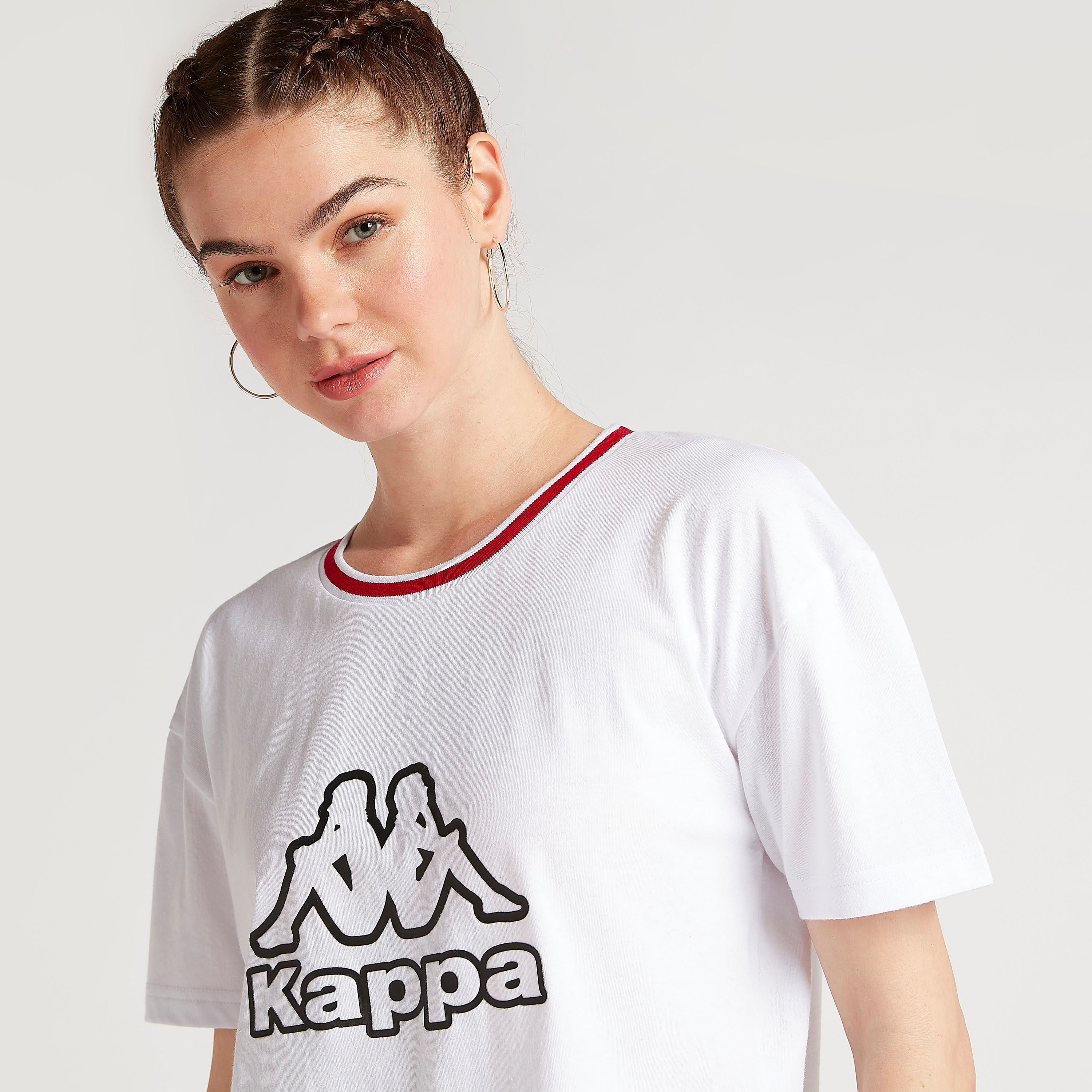 تيشيرت بياقة مستديرة وأكمام قصيرة من كابا-women-clothing-sportswearandactivewear-tshirtsandvests-image-3