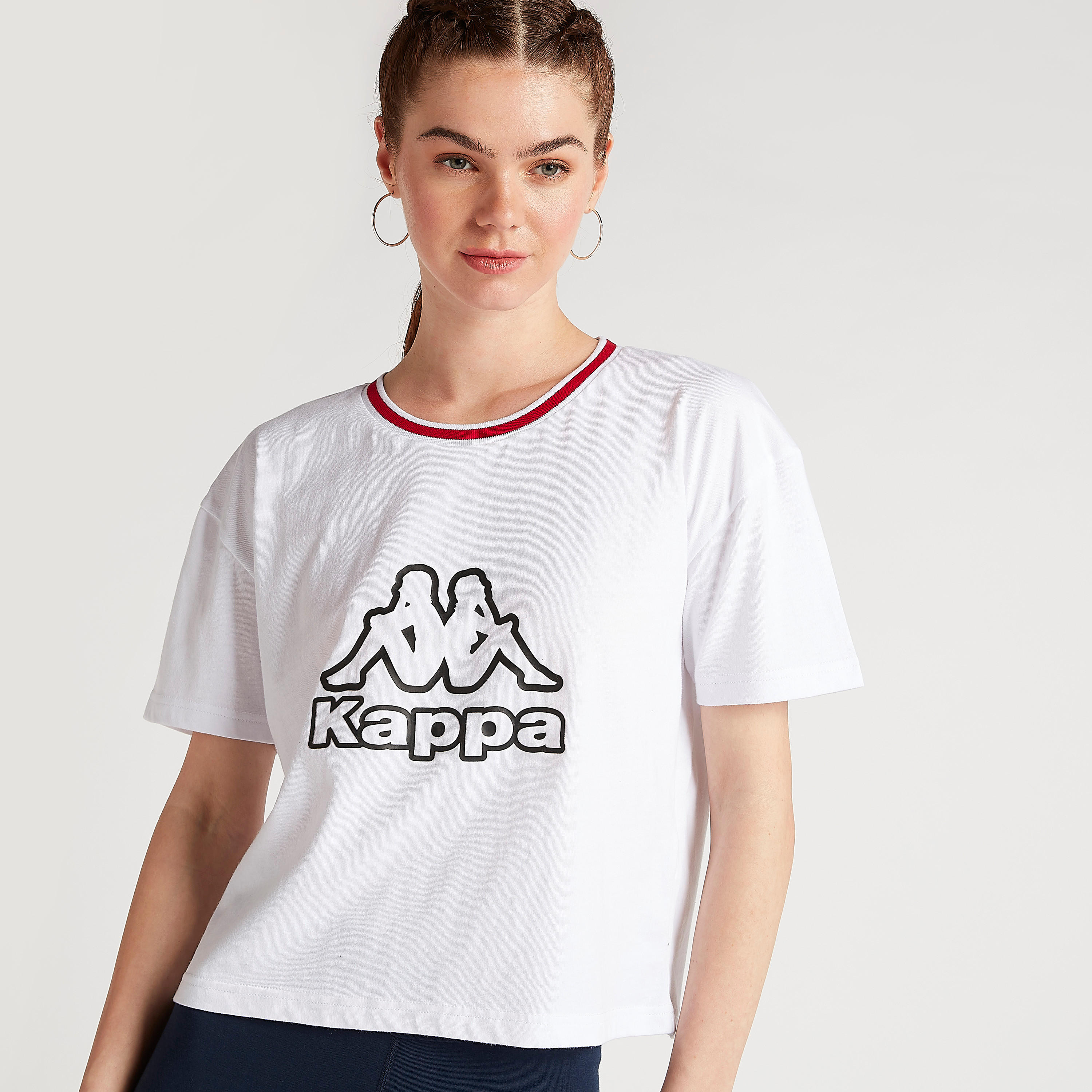 تيشيرت بياقة مستديرة وأكمام قصيرة من كابا-women-clothing-sportswearandactivewear-tshirtsandvests-image-5
