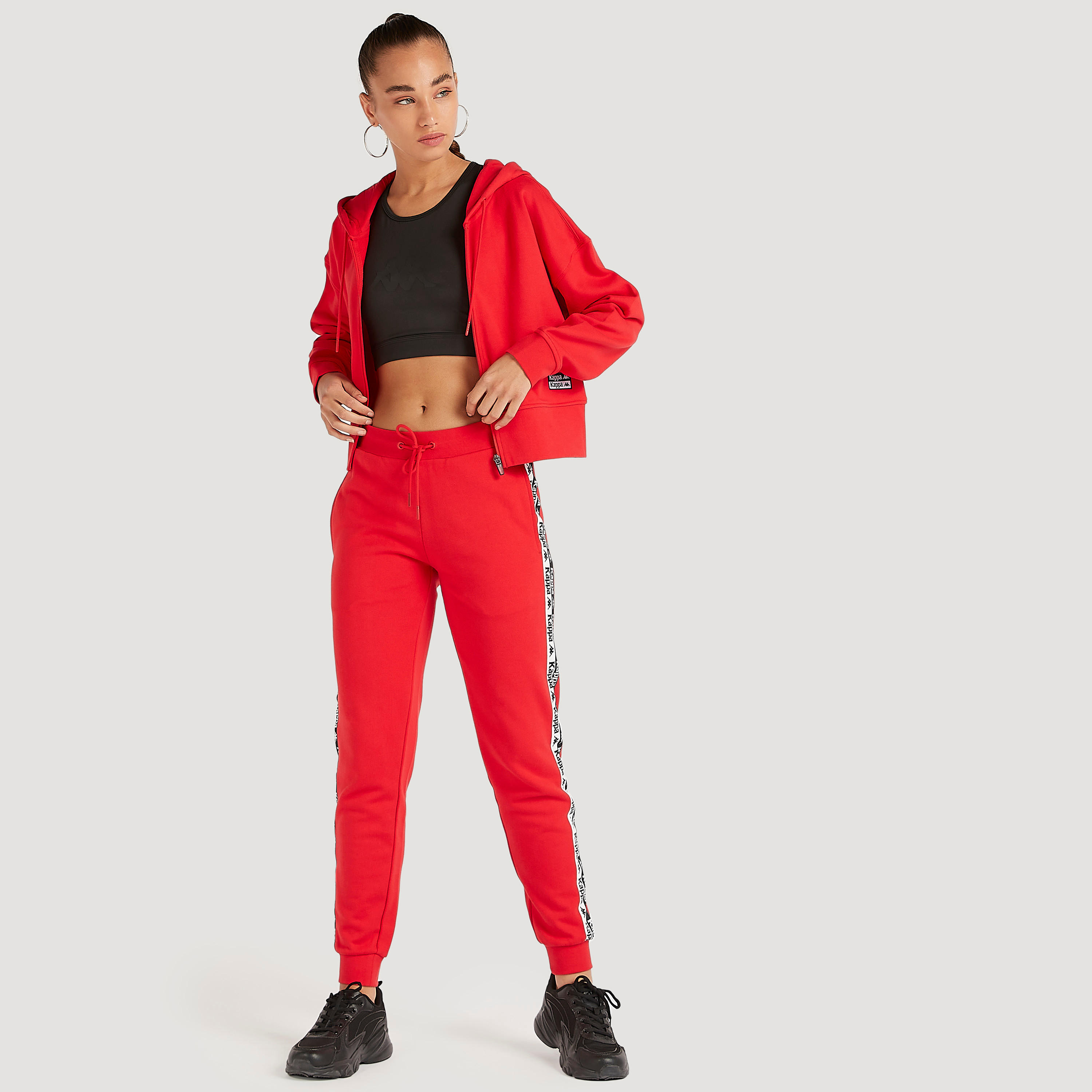 هودي بسحّاب وأكمام طويلة من كابا-women-clothing-sportswearandactivewear-hoodiesandsweatshirts-image-5