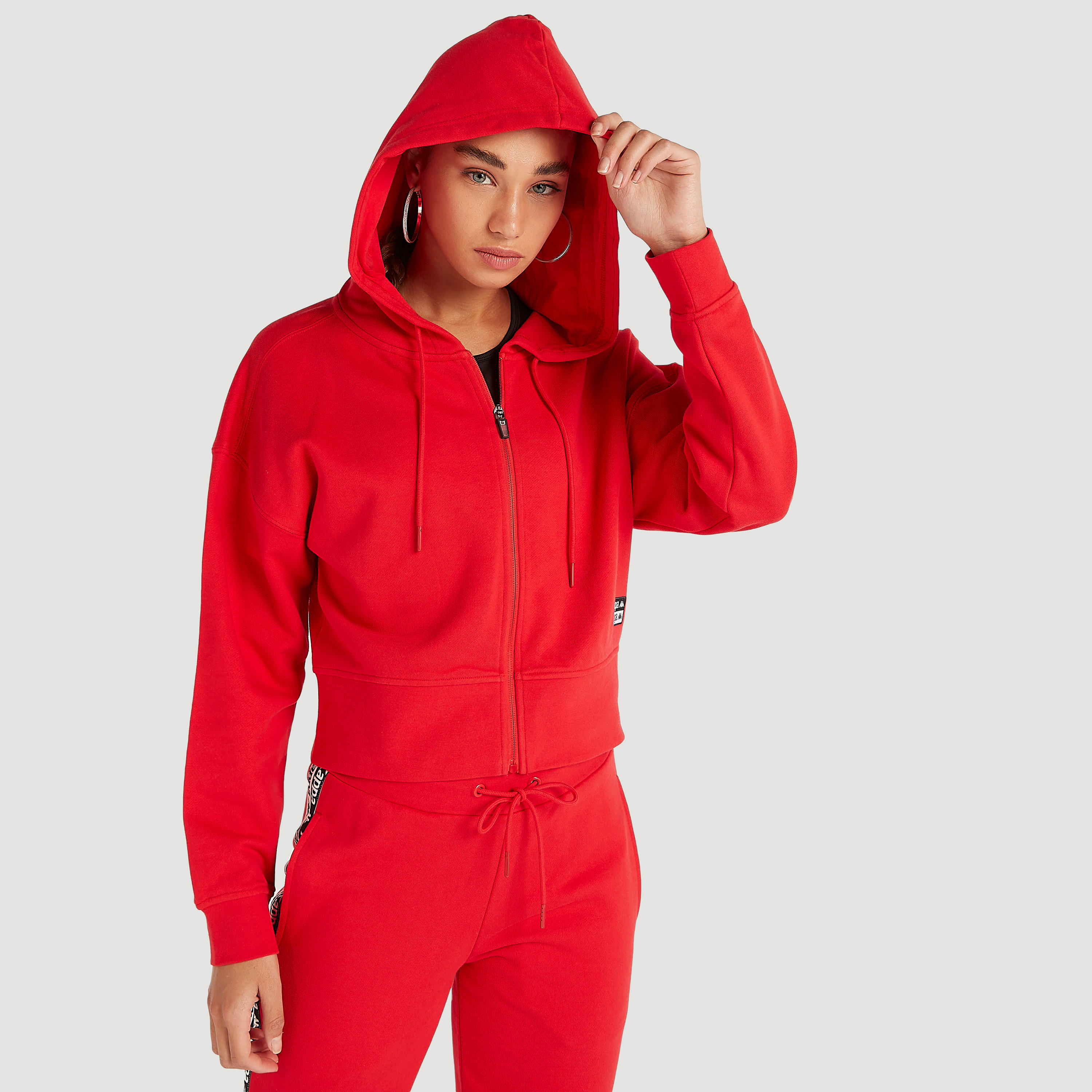 هودي بسحّاب وأكمام طويلة من كابا-women-clothing-sportswearandactivewear-hoodiesandsweatshirts-image-2