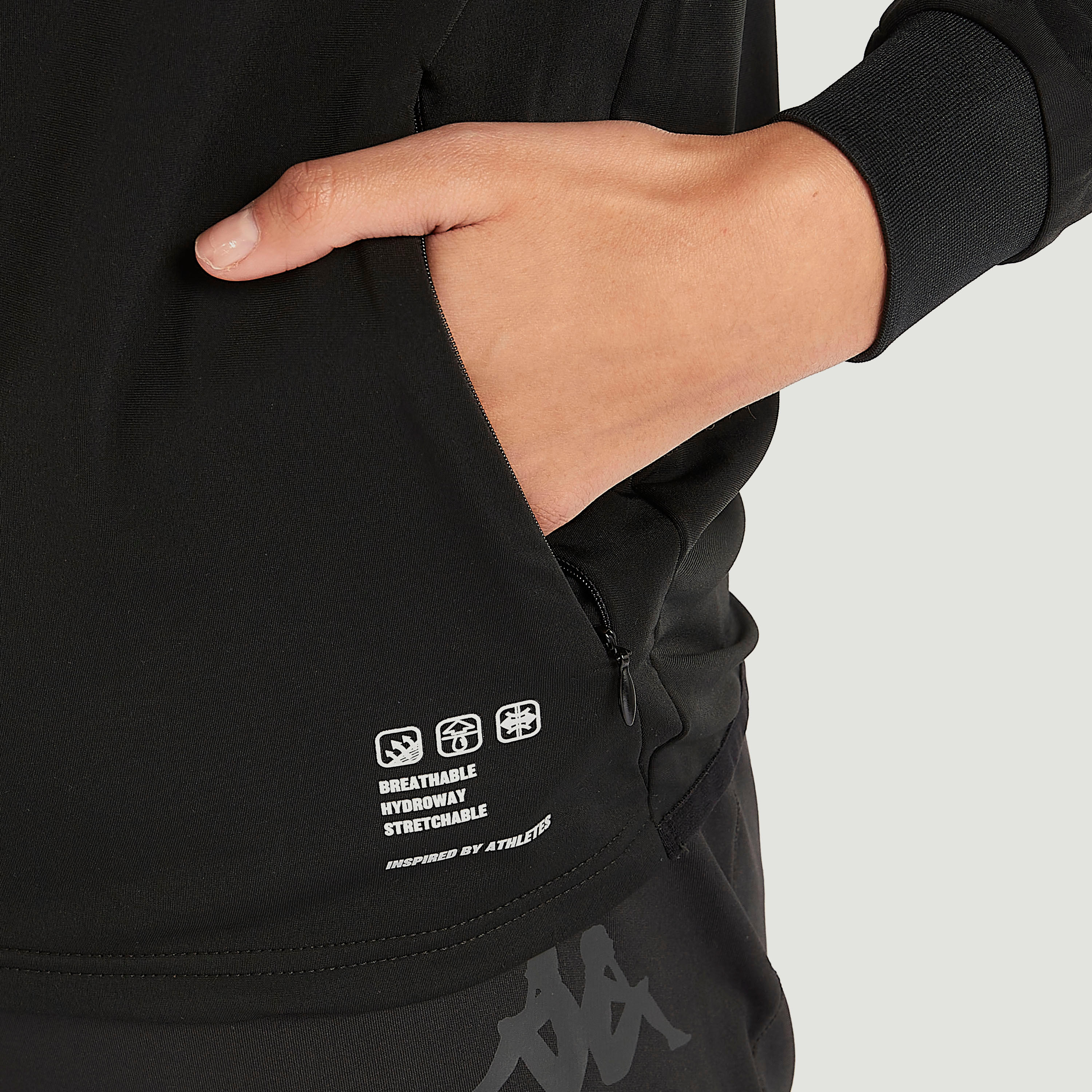 Kappa Printed Zip Through Hoodie with Pockets-women-clothing-sportswearandactivewear-hoodiesandsweatshirts-image-3