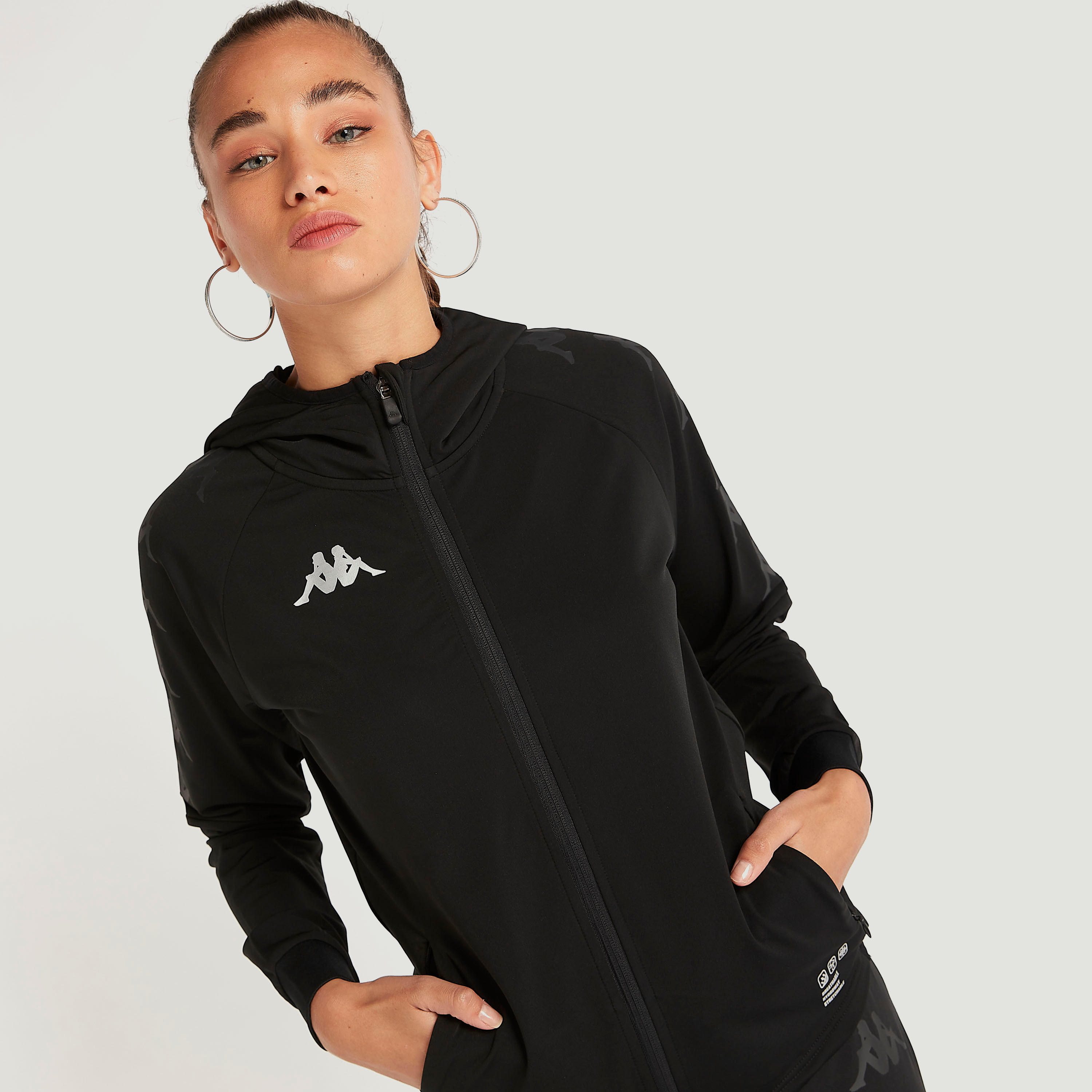 Kappa Printed Zip Through Hoodie with Pockets-women-clothing-sportswearandactivewear-hoodiesandsweatshirts-image-5