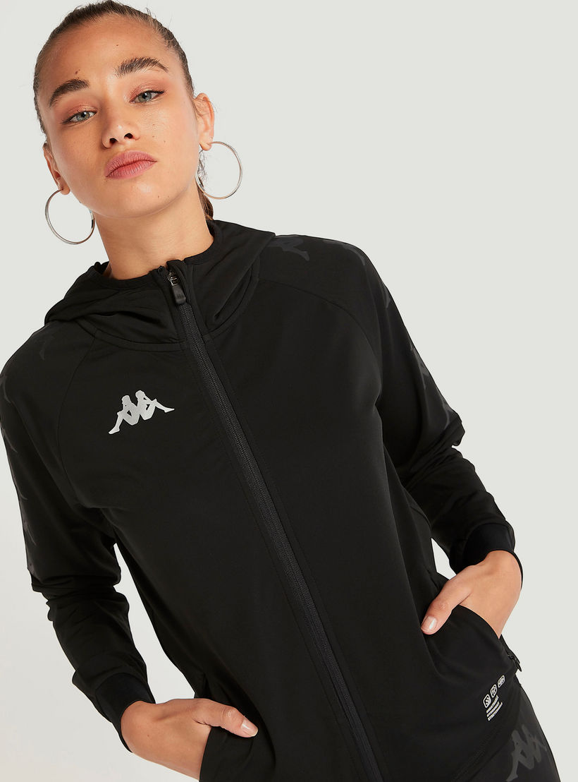 Kappa Printed Zip Through Hoodie with Pockets-women-clothing-sportswearandactivewear-hoodiesandsweatshirts-image-5