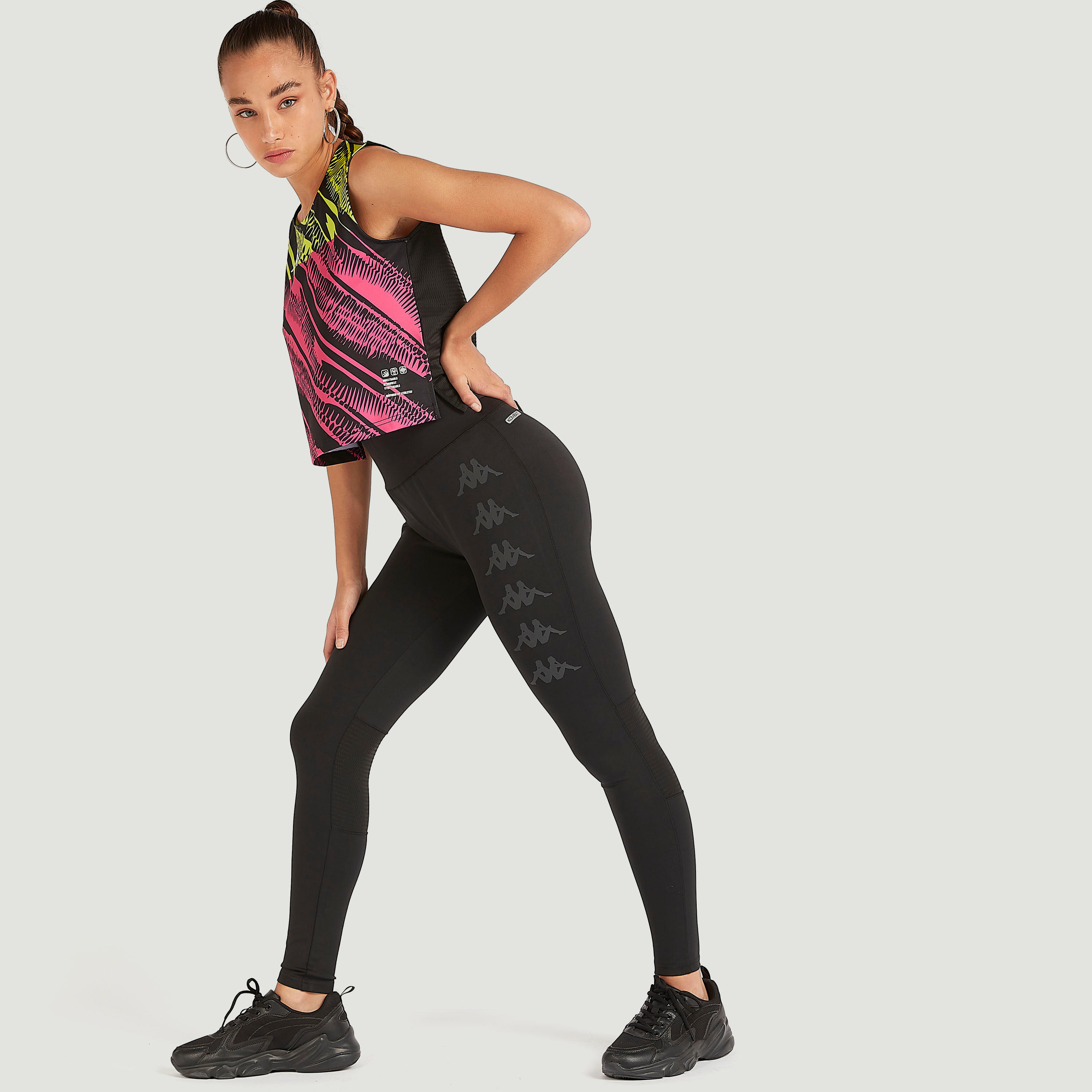 بنطلون ليقنز بخصر مطّاطي وطبعات من كابا-women-clothing-bottoms-leggings-image-2