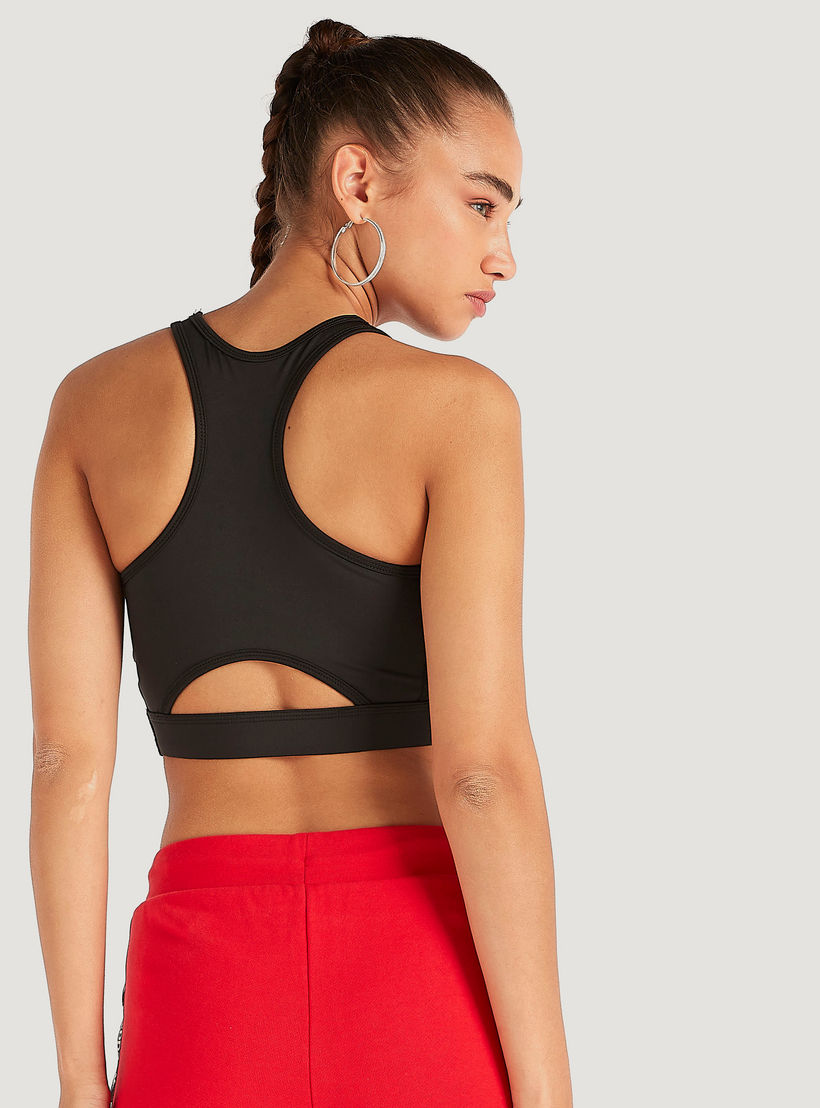 صدريّة رياضيّة داعمة عالية بطبعات شعاروظهر ريسر من كابا-sports-women-clothing-sportsbras-image-3