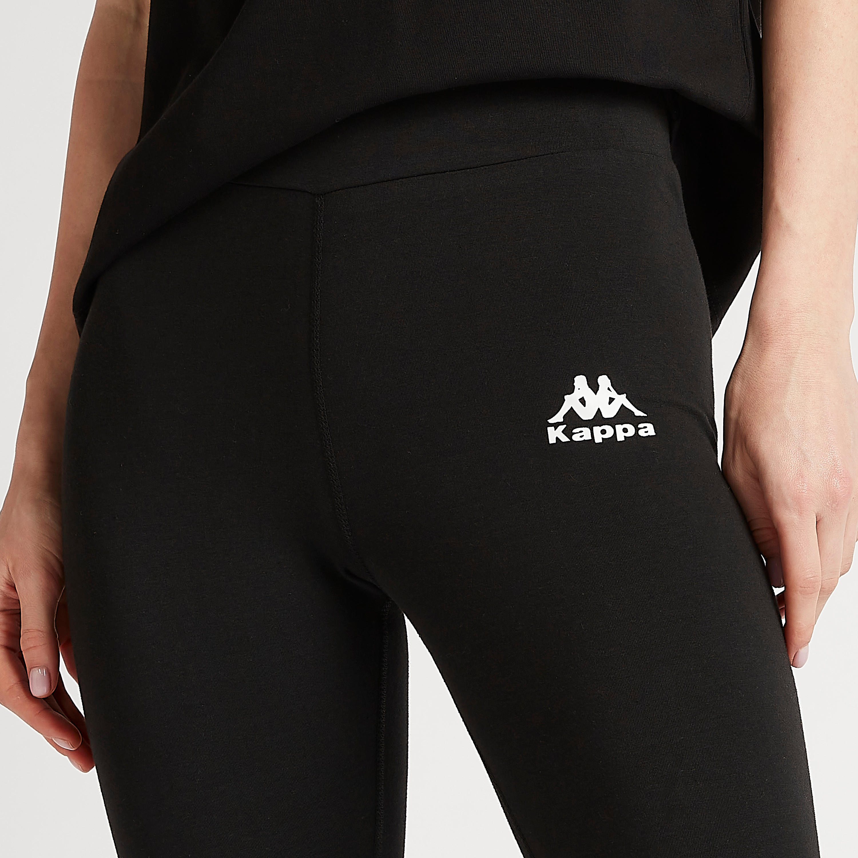 بنطلون ليقنز سادة بخصر مطّاطي من كابا-women-clothing-bottoms-leggings-image-2