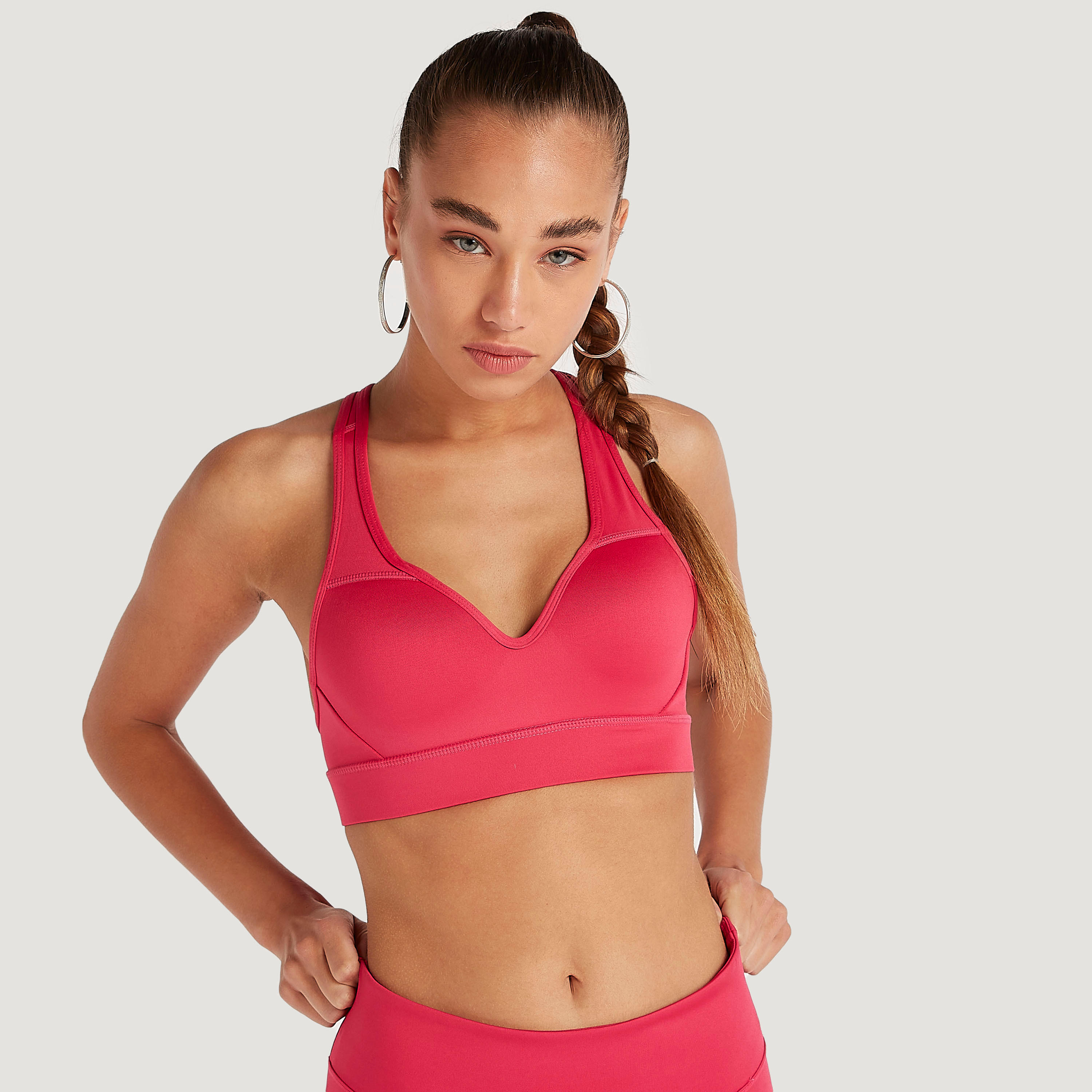 صدريّة رياضيّة سادة بظهر ريسر-sports-women-clothing-sportsbras-image-1