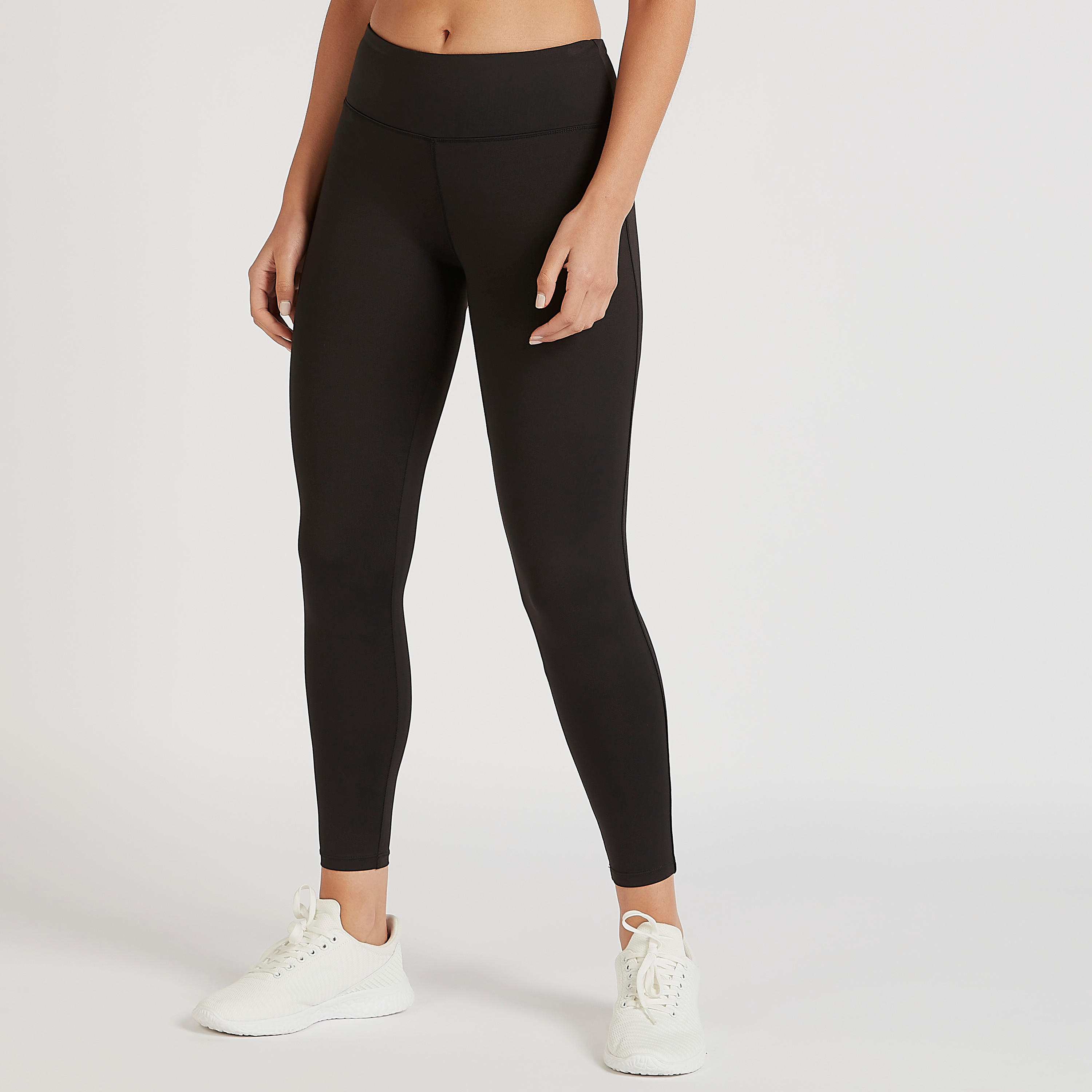بنطلون ليقنز سادة بخصر مطّاطي من كابا-women-clothing-bottoms-leggings-image-1