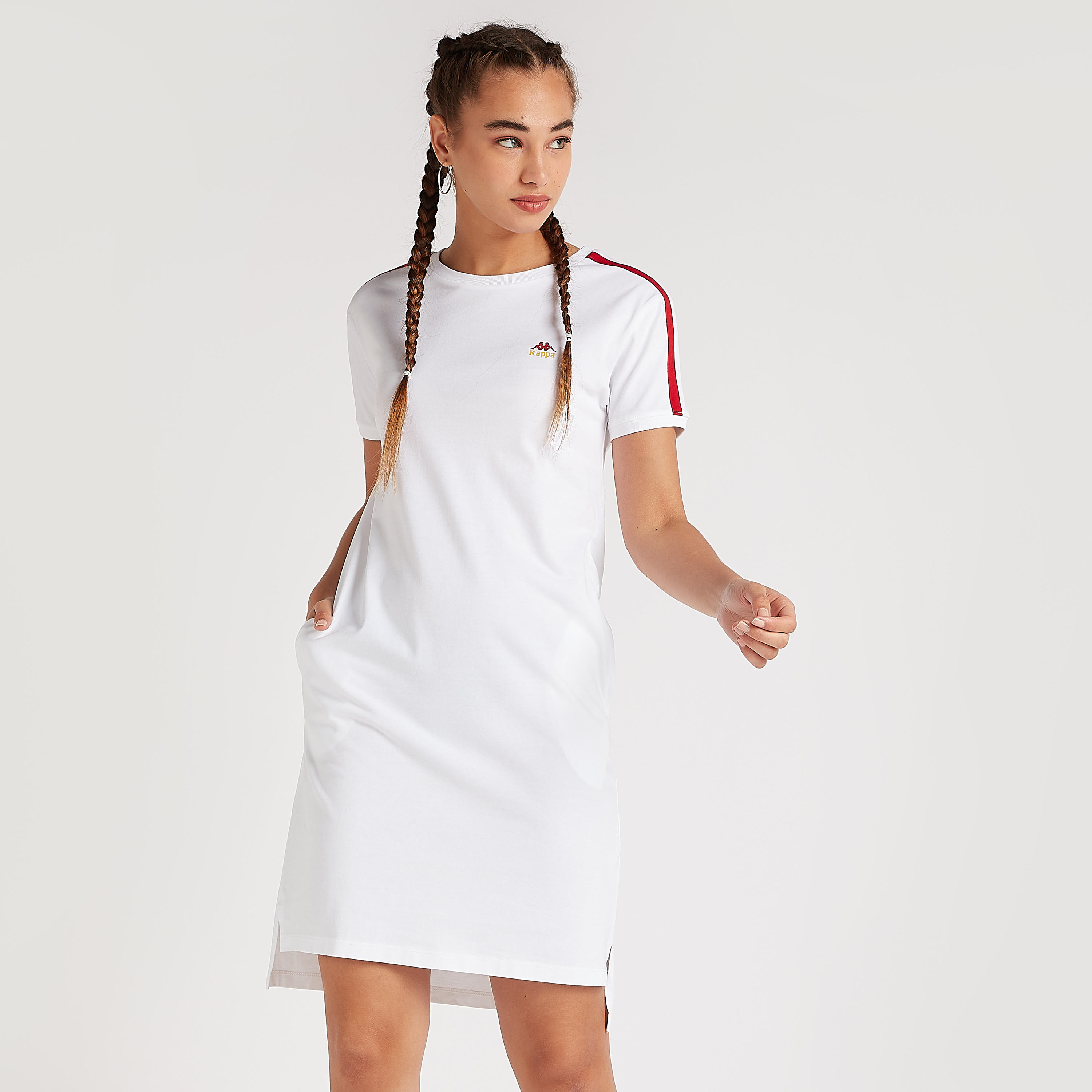 فستان تيشيرت بياقة ضيّقة وأكمام قصيرة من كابا-women-clothing-sportswearandactivewear-tshirtsandvests-image-2