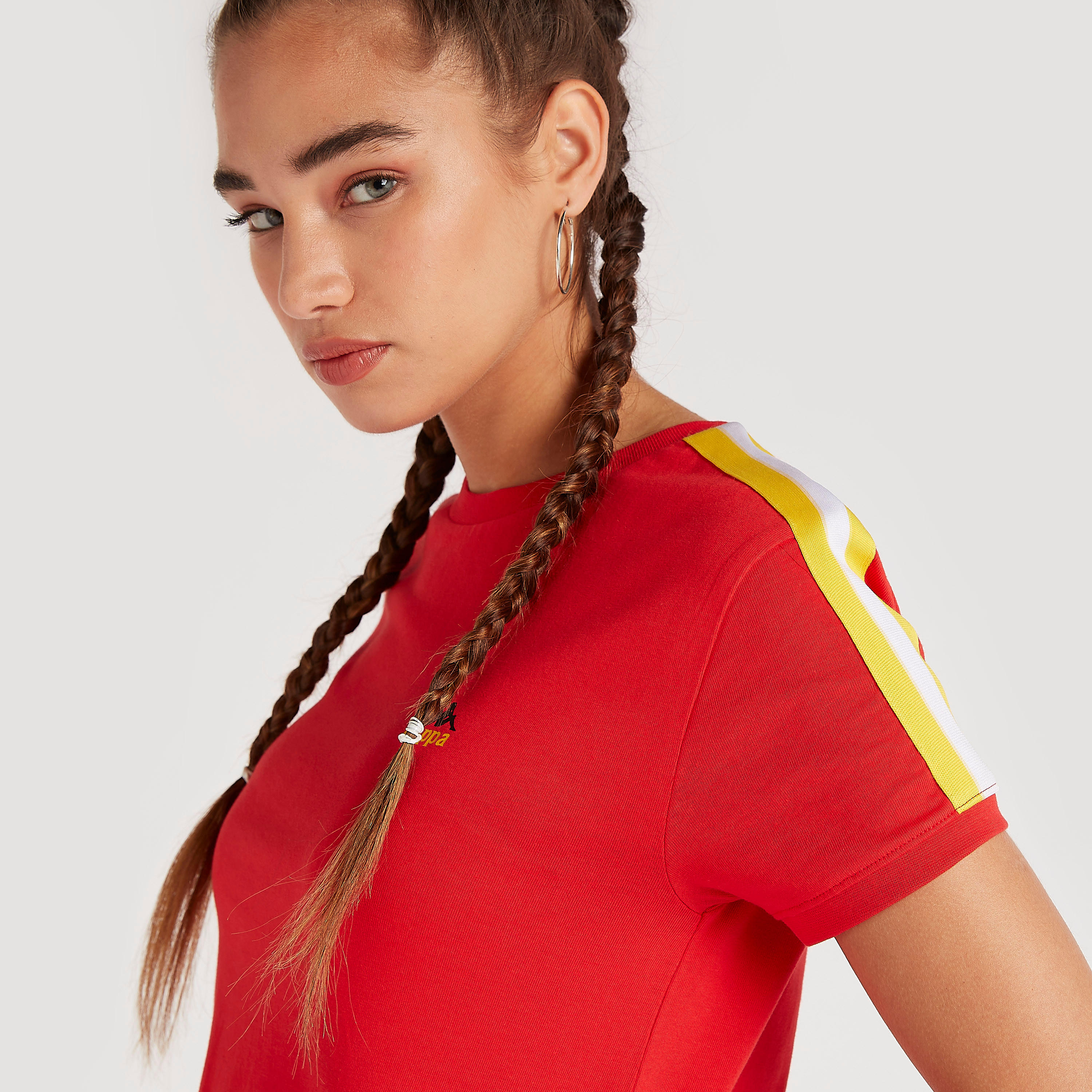 Kappa Solid T-shirt Dress with Short Sleeves-women-clothing-sportswearandactivewear-tshirtsandvests-image-5