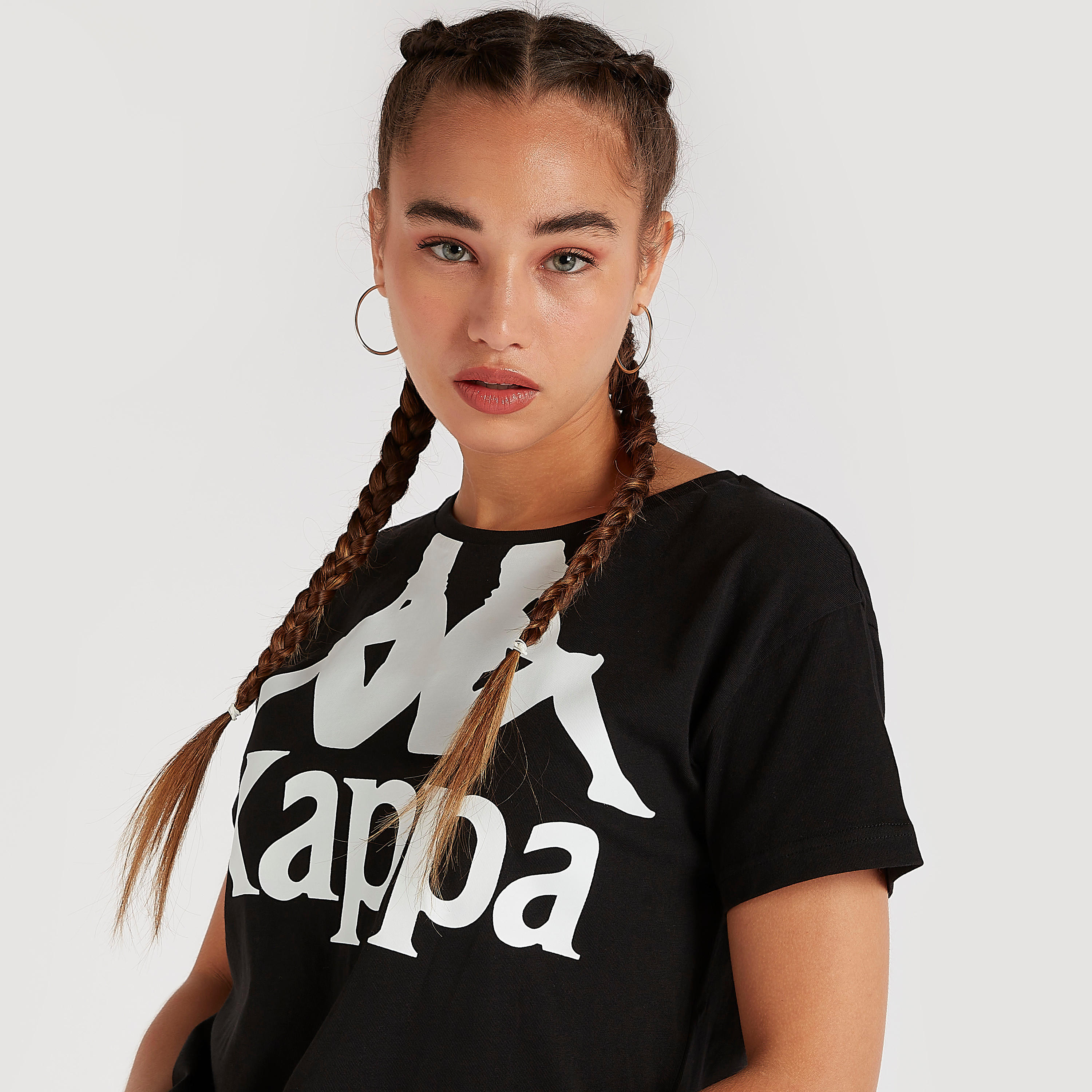 Kappa Printed Round Neck T-shirt with Short Sleeves-women-clothing-sportswearandactivewear-tshirtsandvests-image-3