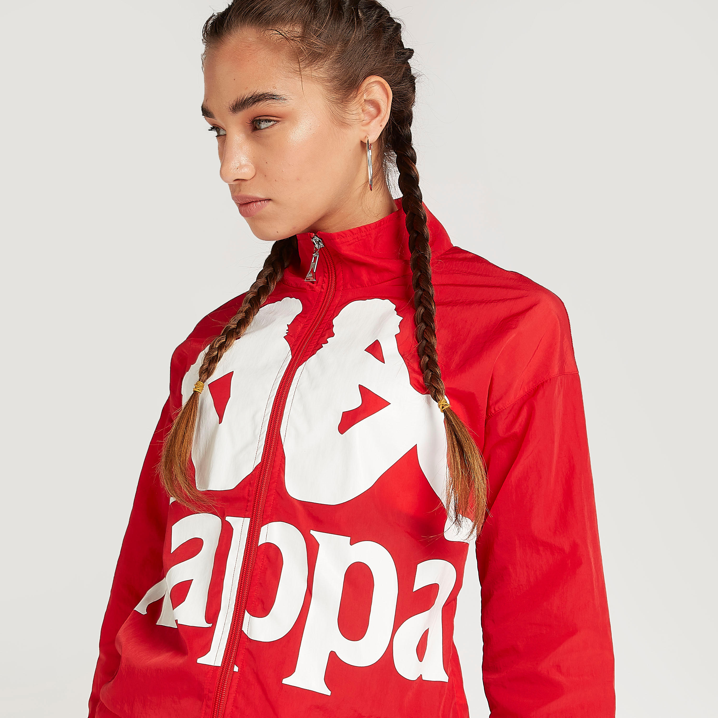 Kappa Printed Zip Through Jacket with Long Sleeves-women-clothing-sportswearandactivewear-coatsandjackets-jackets-image-3