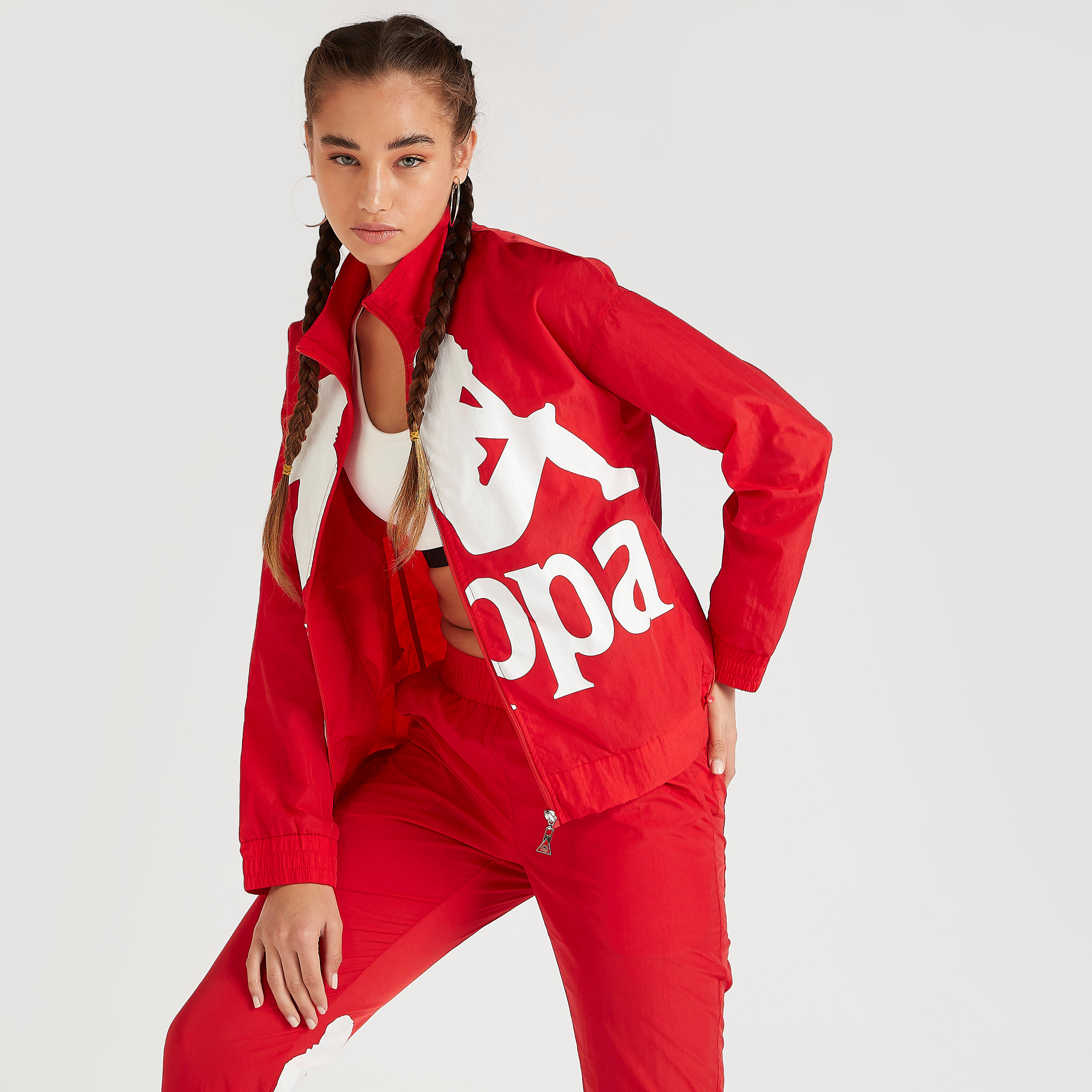 Kappa Printed Zip Through Jacket with Long Sleeves-women-clothing-sportswearandactivewear-coatsandjackets-jackets-image-5