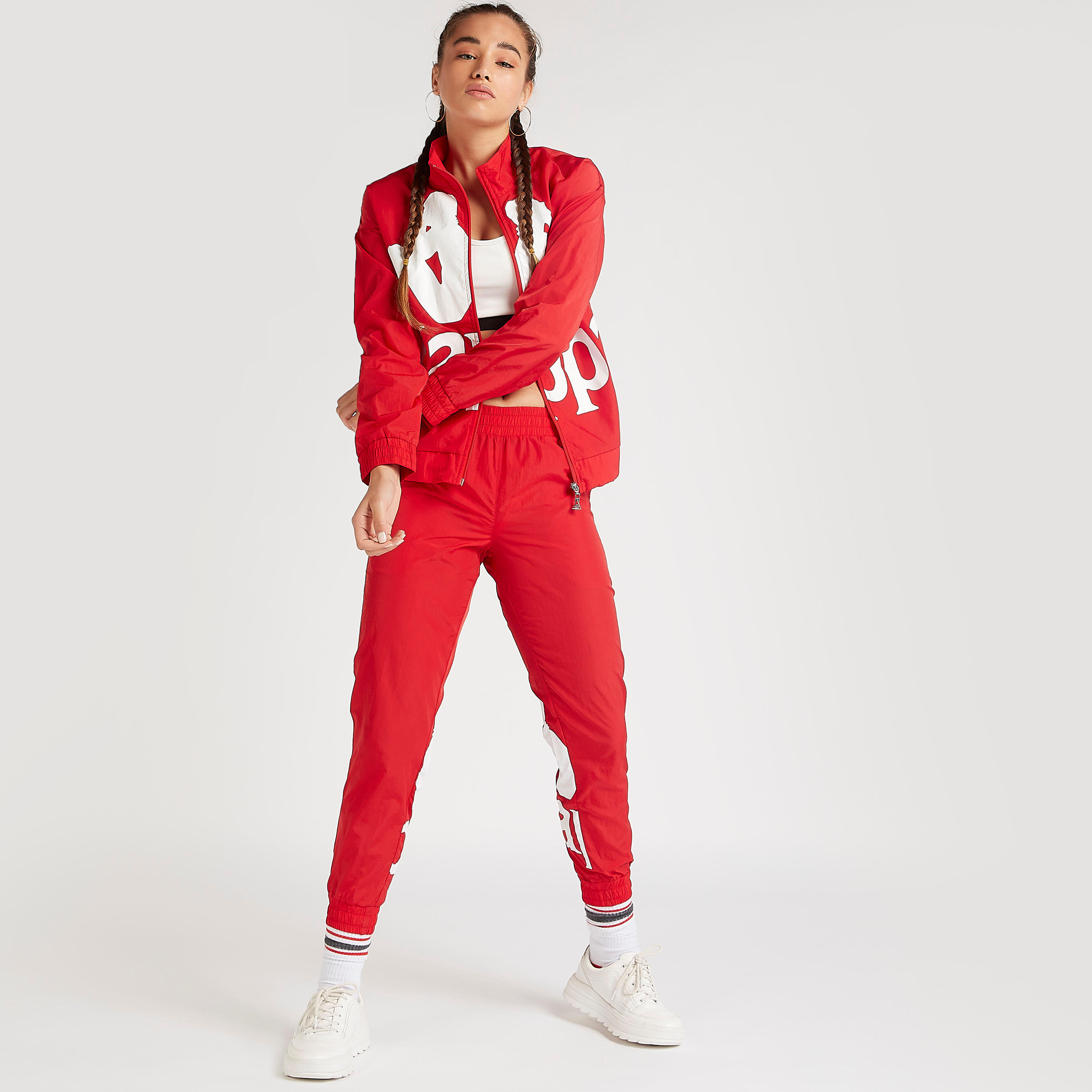 بنطلون رياضي بطبعات وجيوب وخصر مطّاطي من كابا-women-clothing-bottoms-joggers-image-2