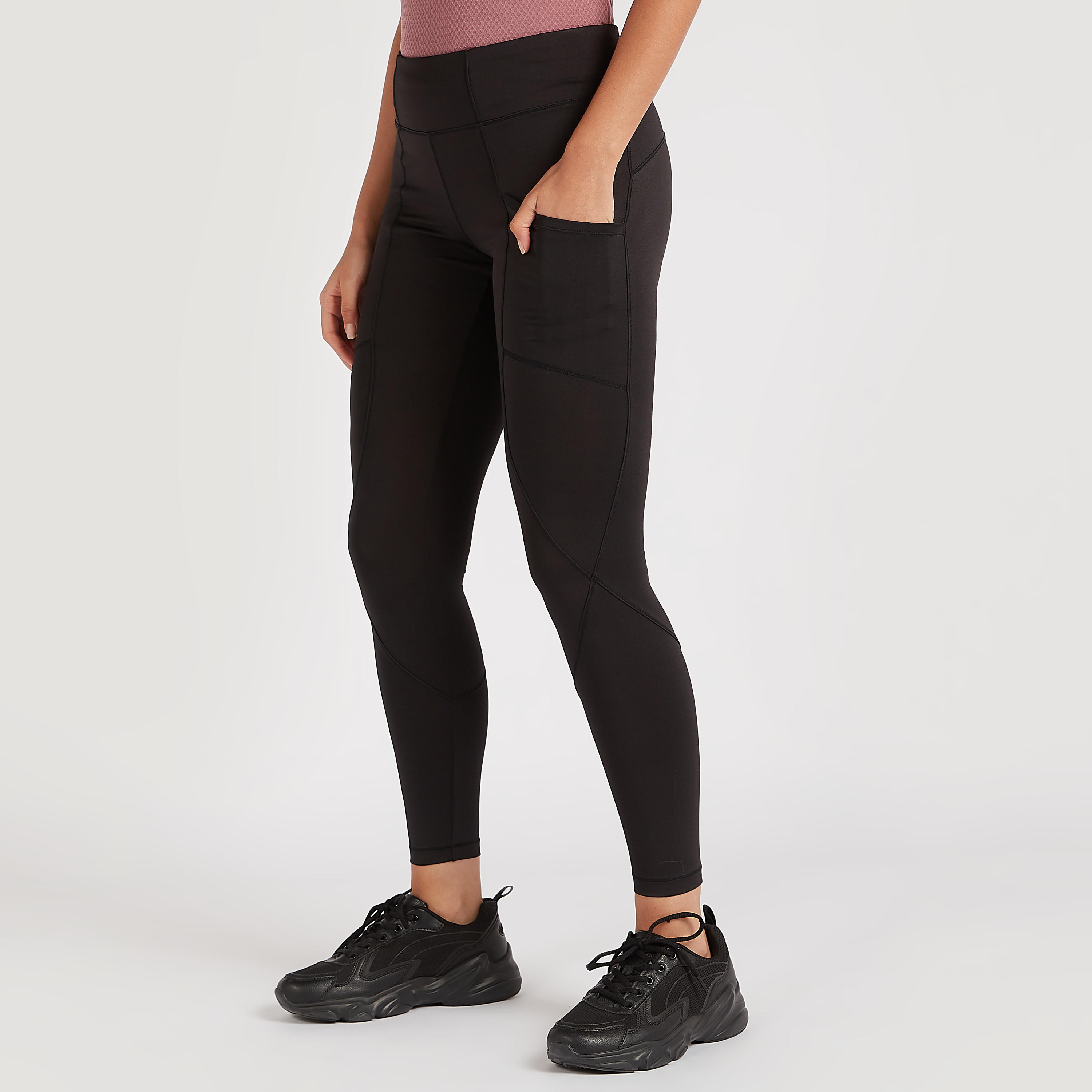 بنطلون ليقنز سادة بجيوب من كابا-women-clothing-bottoms-leggings-image-5
