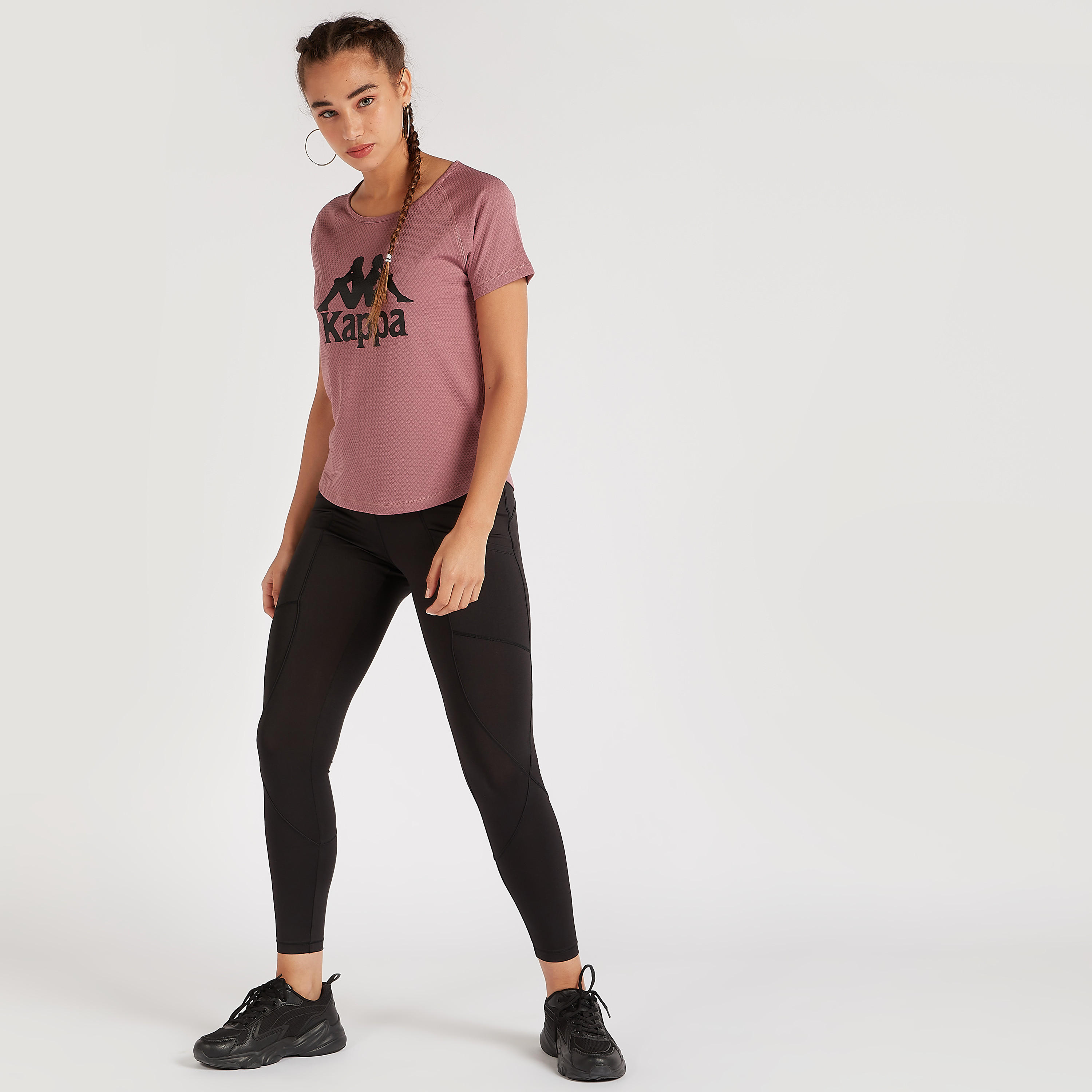 بنطلون ليقنز سادة بجيوب من كابا-women-clothing-bottoms-leggings-image-4