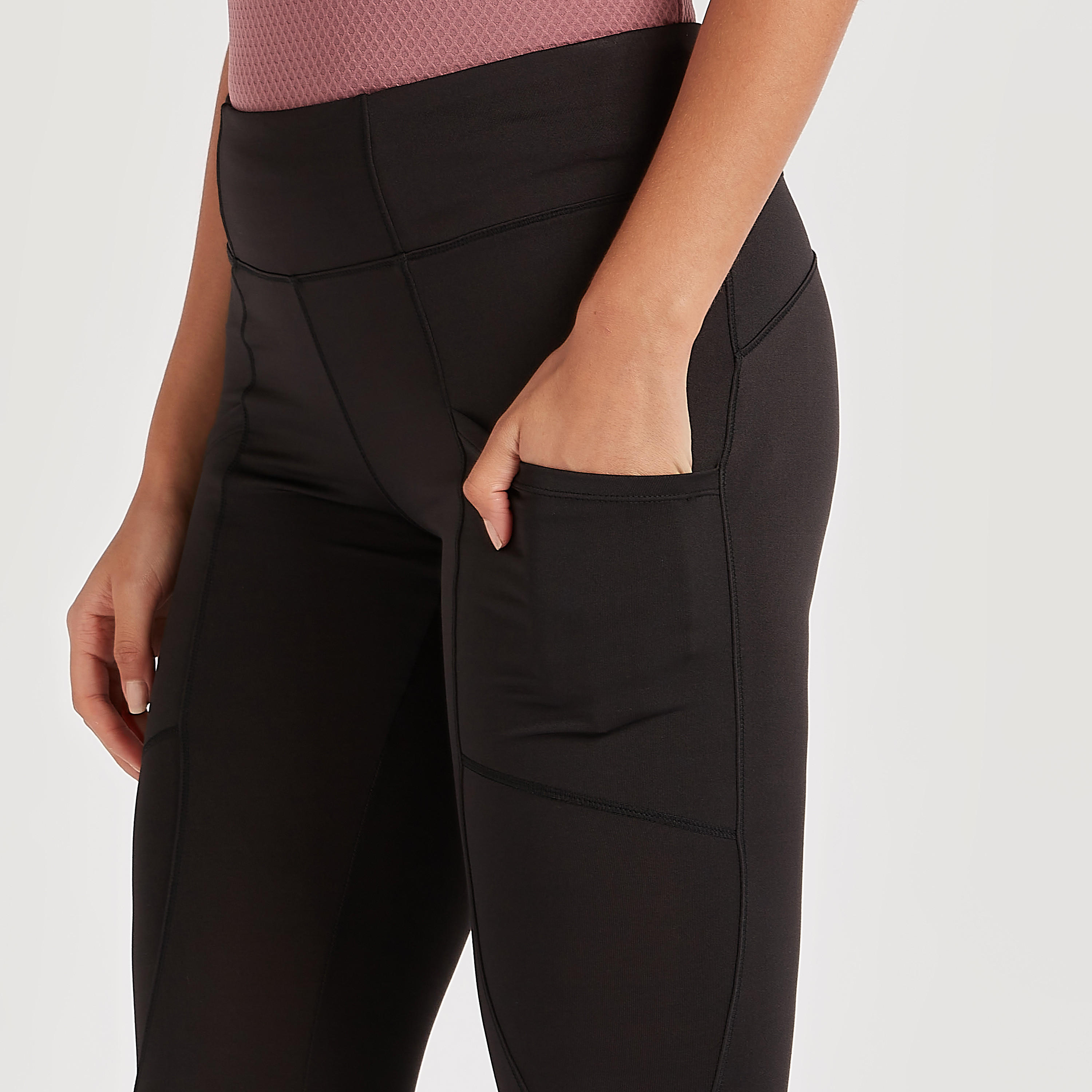 بنطلون ليقنز سادة بجيوب من كابا-women-clothing-bottoms-leggings-image-3
