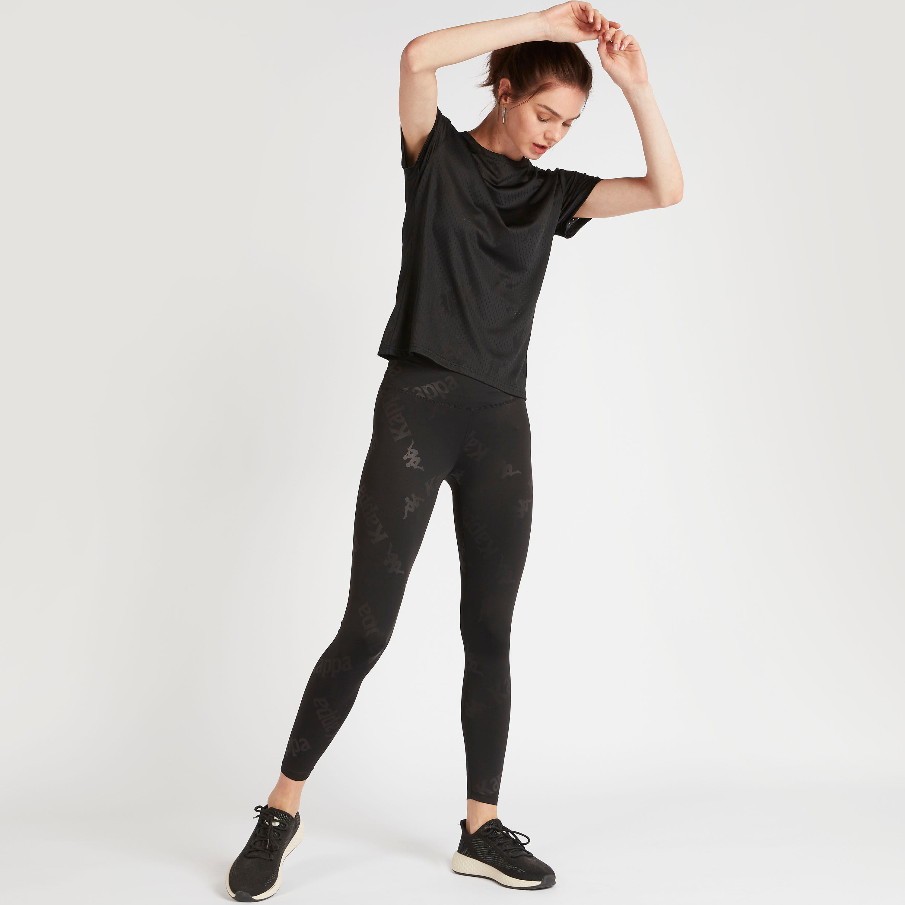 Kappa Printed Leggings with Elasticated Waistband-women-clothing-bottoms-leggings-image-2