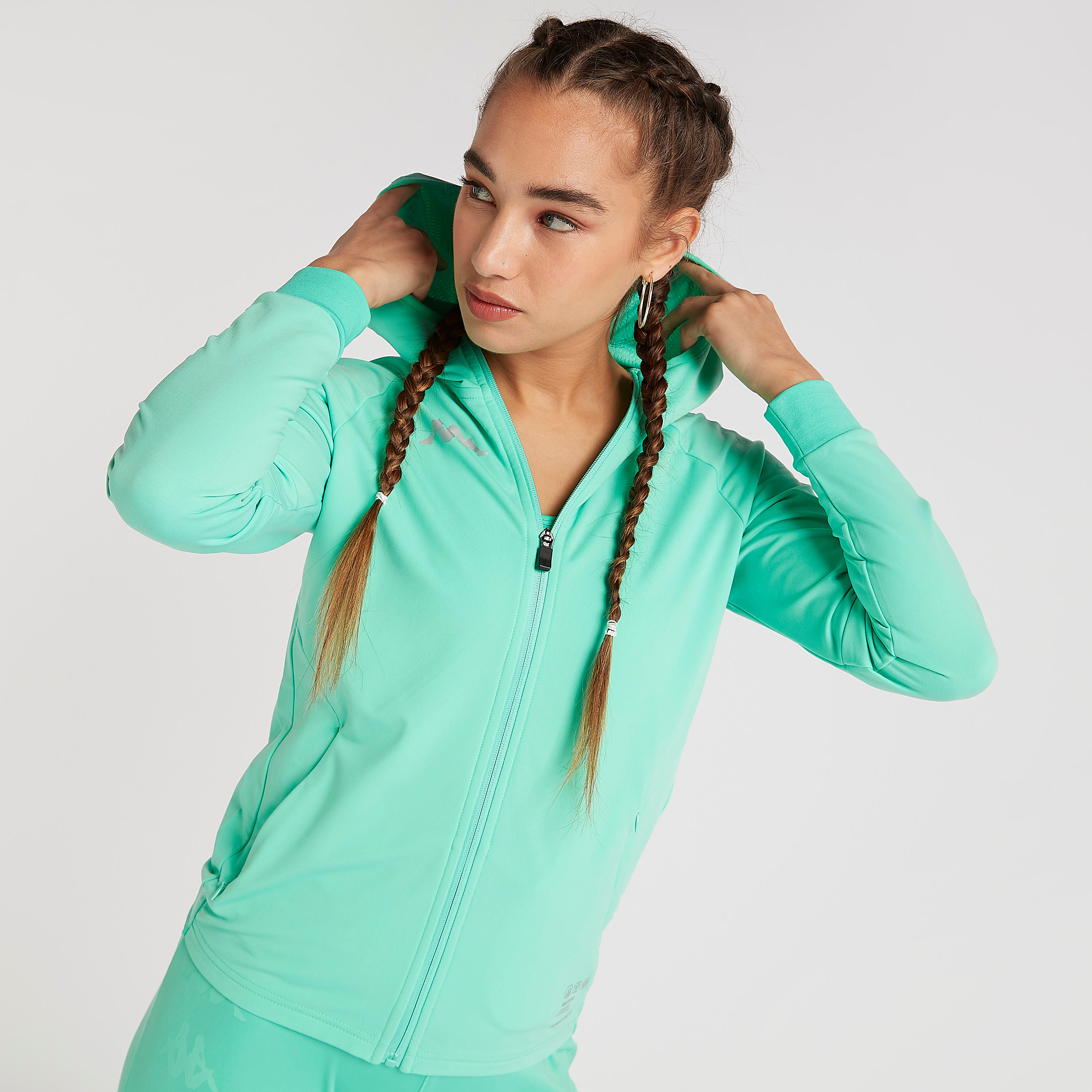 هودي سادة بسحّاب إغلاق وجيب من كابا-women-clothing-sportswearandactivewear-hoodiesandsweatshirts-image-5