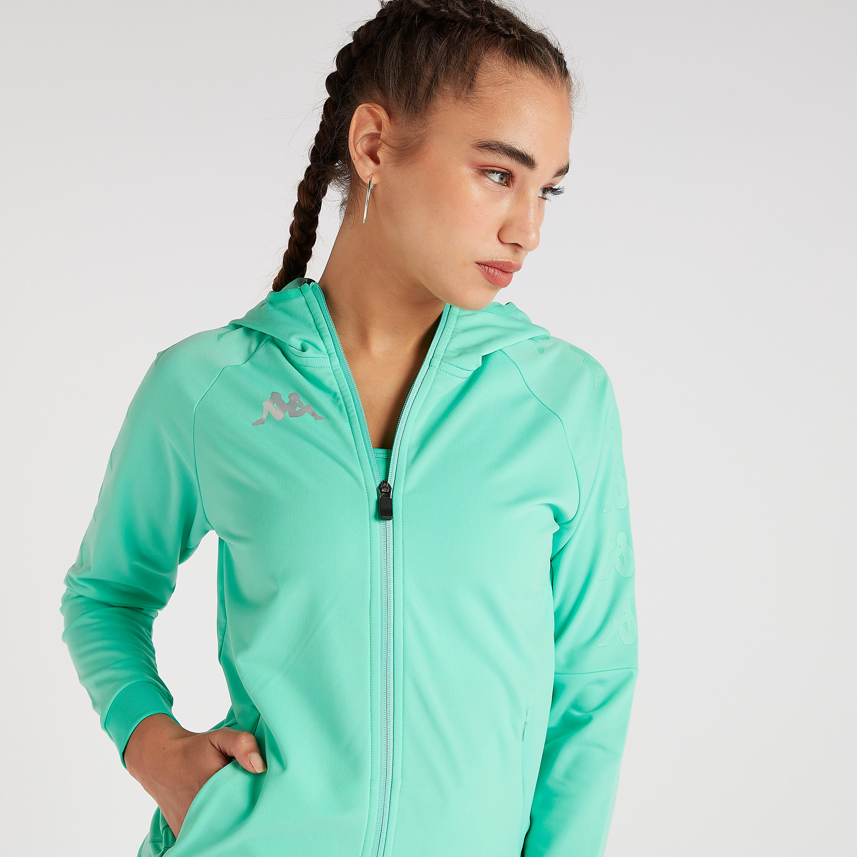 هودي سادة بسحّاب إغلاق وجيب من كابا-women-clothing-sportswearandactivewear-hoodiesandsweatshirts-image-6
