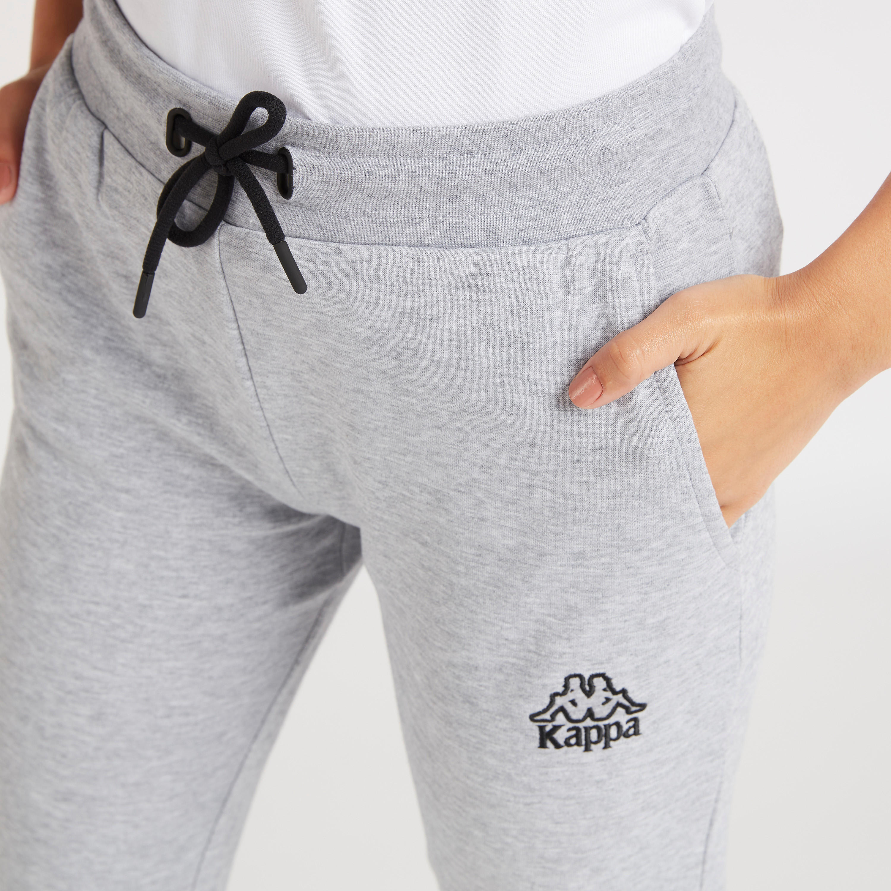 Kappa Plain Joggers with Drawstring Closure and Pockets-women-clothing-bottoms-joggers-image-3