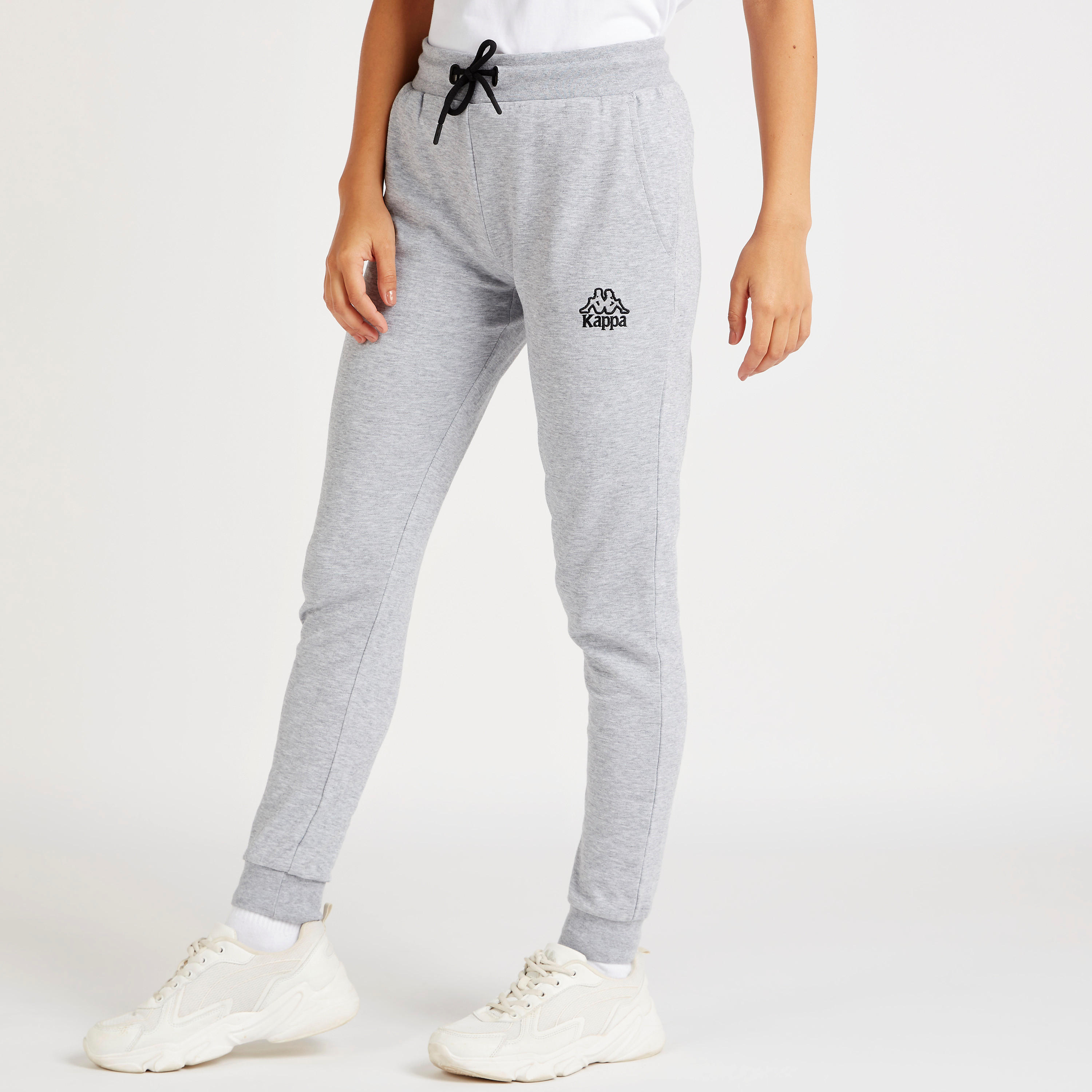 Kappa Plain Joggers with Drawstring Closure and Pockets-women-clothing-bottoms-joggers-image-5