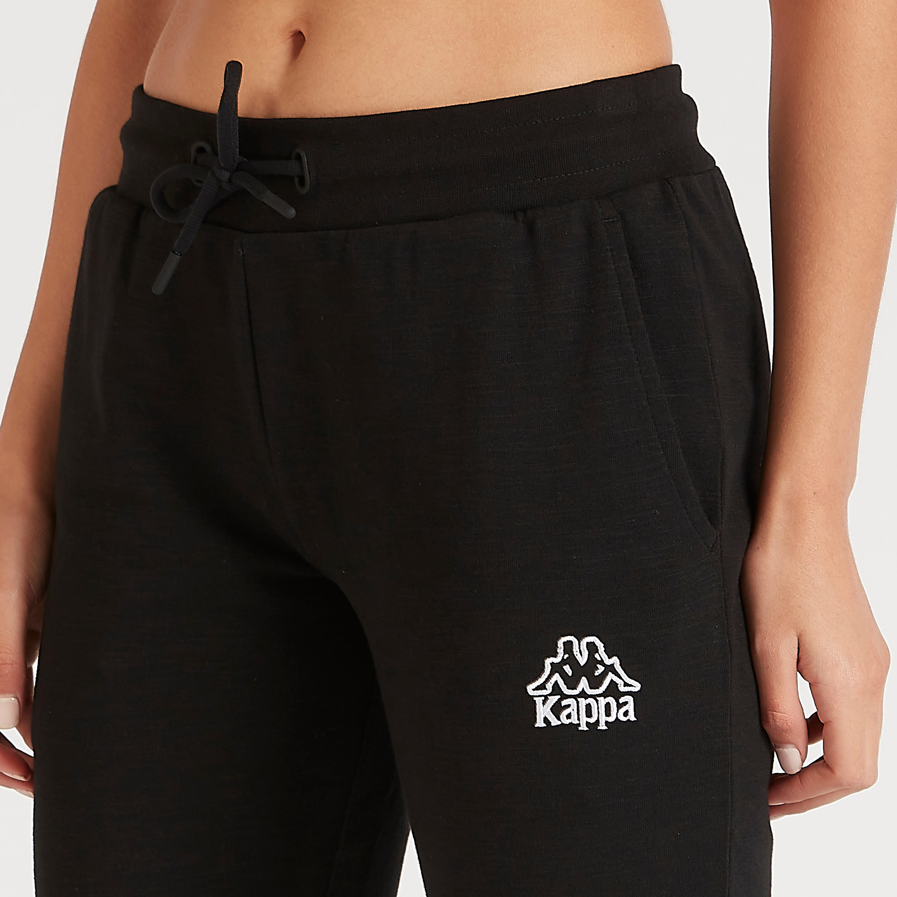 Kappa Plain Joggers with Drawstring Closure-women-clothing-bottoms-joggers-image-3