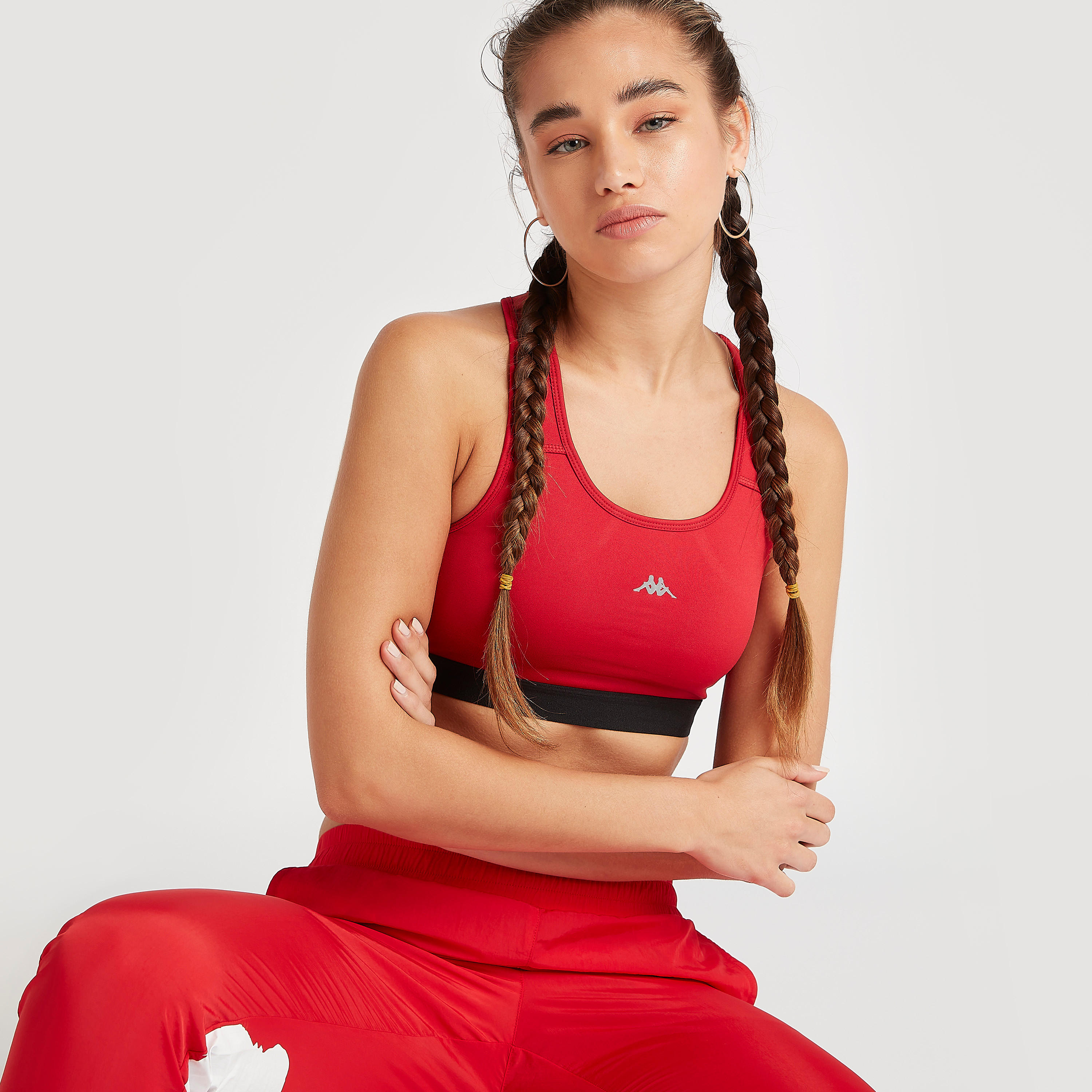 صدريّة رياضيّة سادة داعمة مرتفعة بتصميم متقاطع من الخلف-sports-women-clothing-sportsbras-image-6