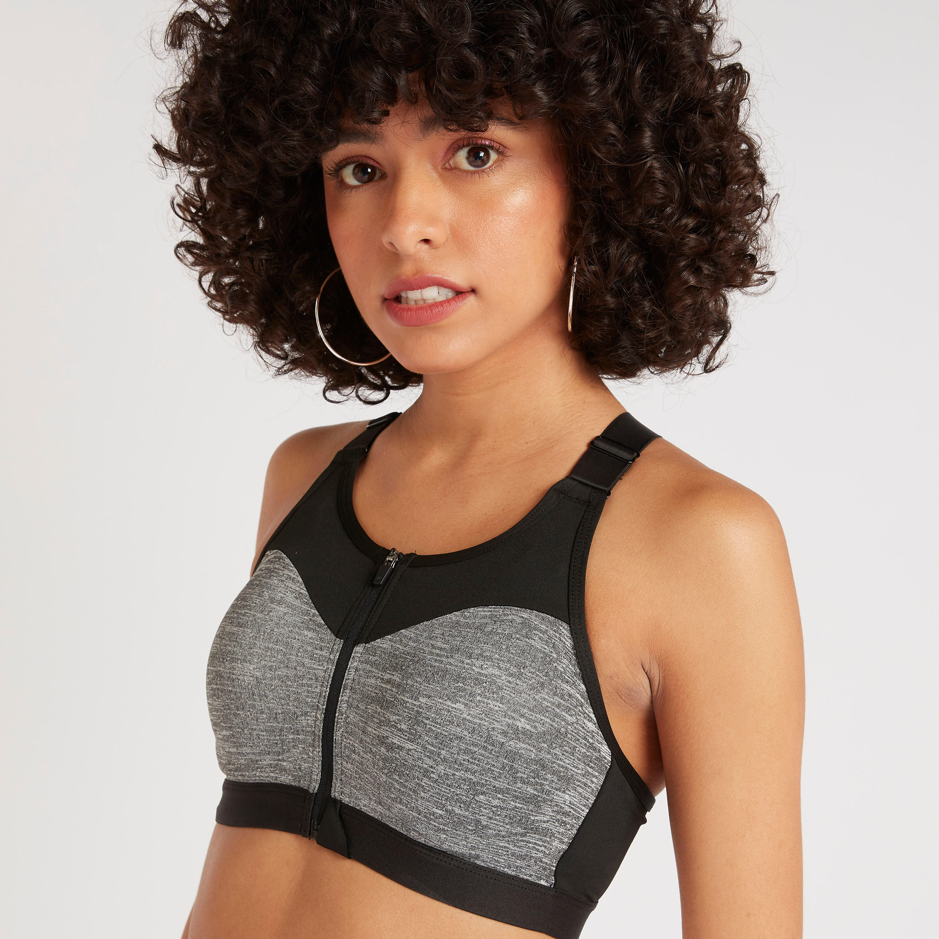 صدريّة رياضية داعمة عالية بسحّاب وتصميم متقاطع من الخلف من كابا-sports-women-clothing-sportsbras-image-5