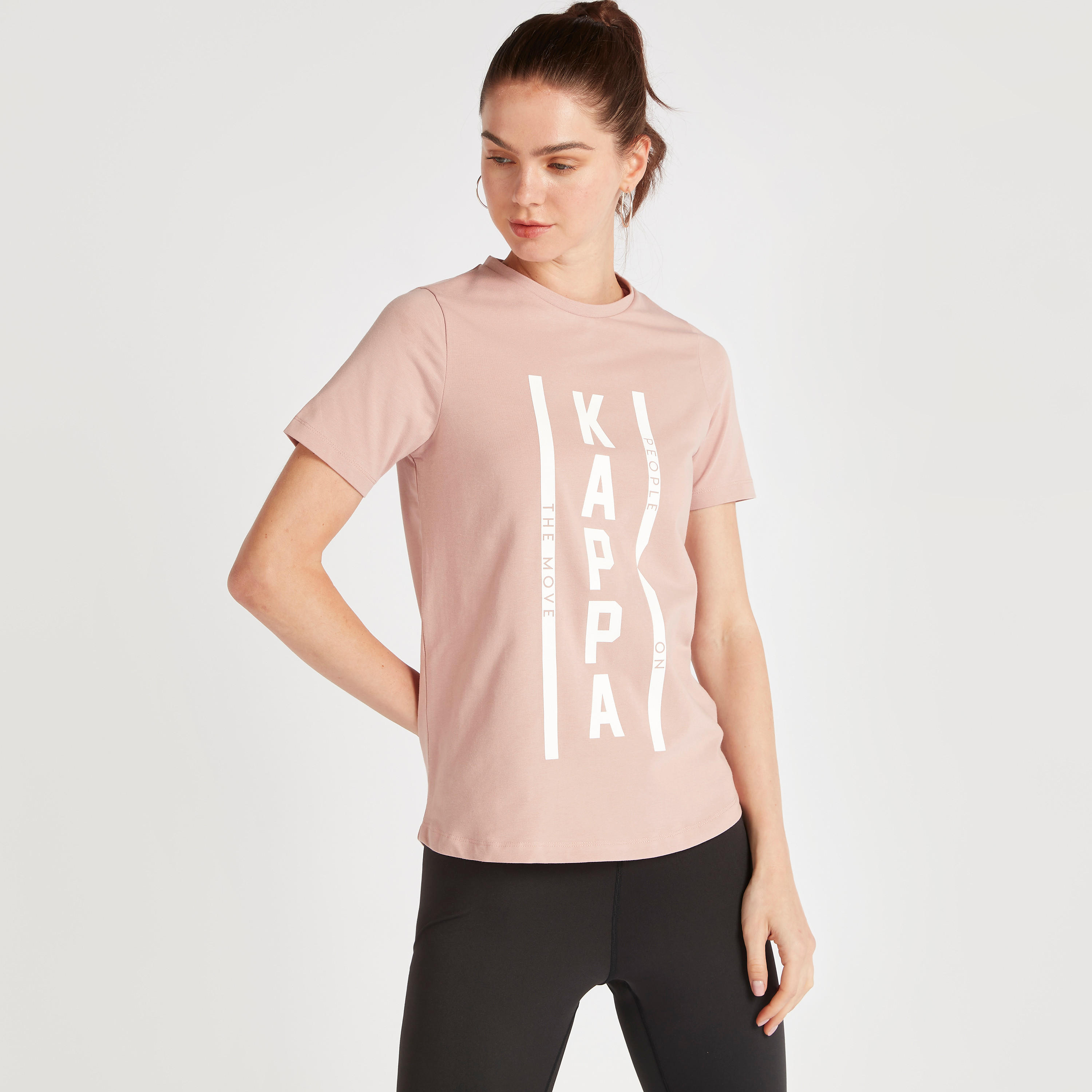 تيشيرت بطبعات وياقة ضيّقة وأكمام قصيرة من كابا-women-clothing-sportswearandactivewear-tshirtsandvests-image-4