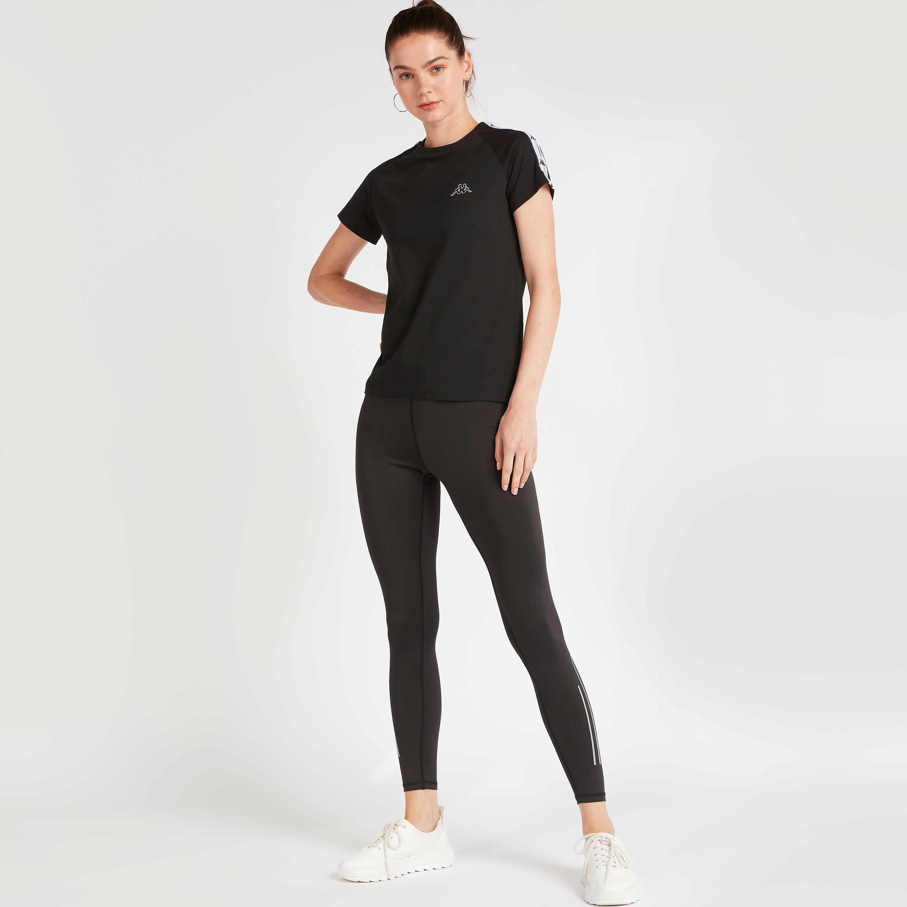 Kappa Plain Leggings with Elasticated Waistband-women-clothing-bottoms-leggings-image-2