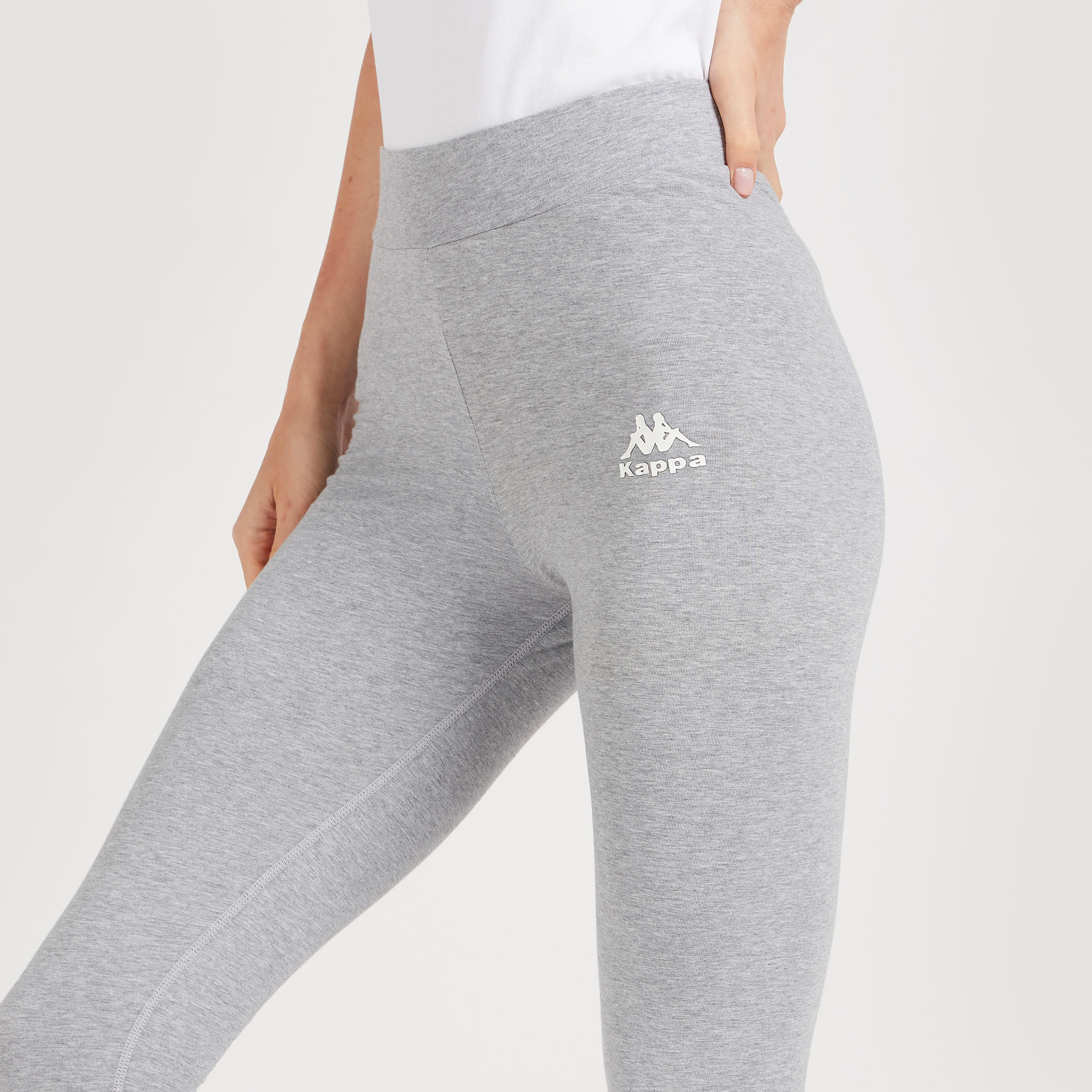 بنطلون ليقنز سادة بخصر مطّاطي من كابا-women-clothing-bottoms-leggings-image-3