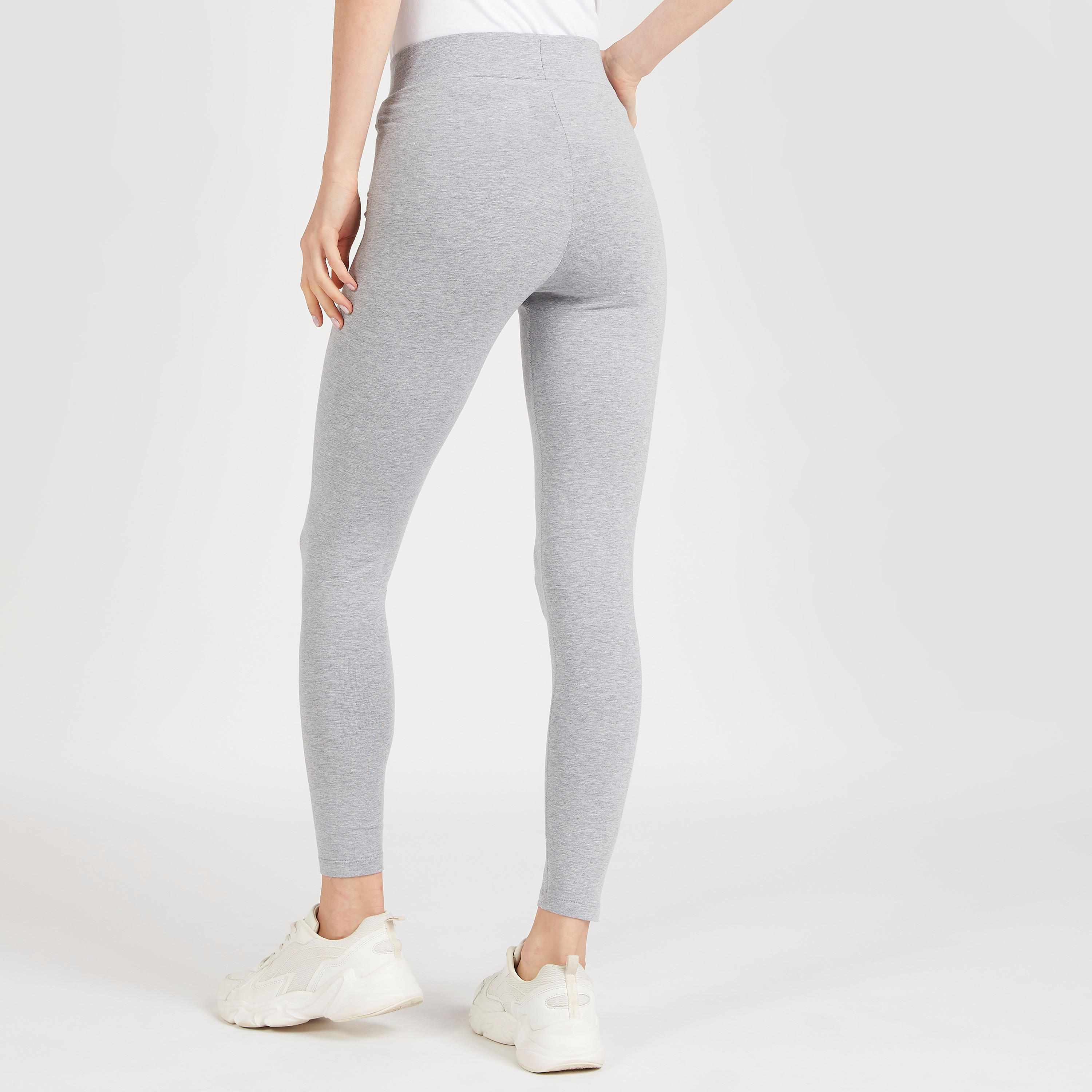 بنطلون ليقنز سادة بخصر مطّاطي من كابا-women-clothing-bottoms-leggings-image-4