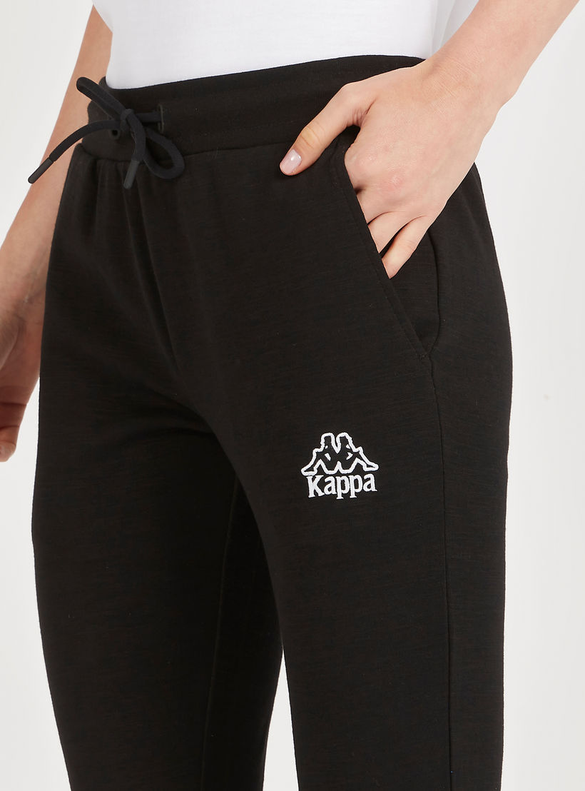 Kappa Solid Joggers with Drawstring Closure and Pockets-women-clothing-bottoms-joggers-image-3