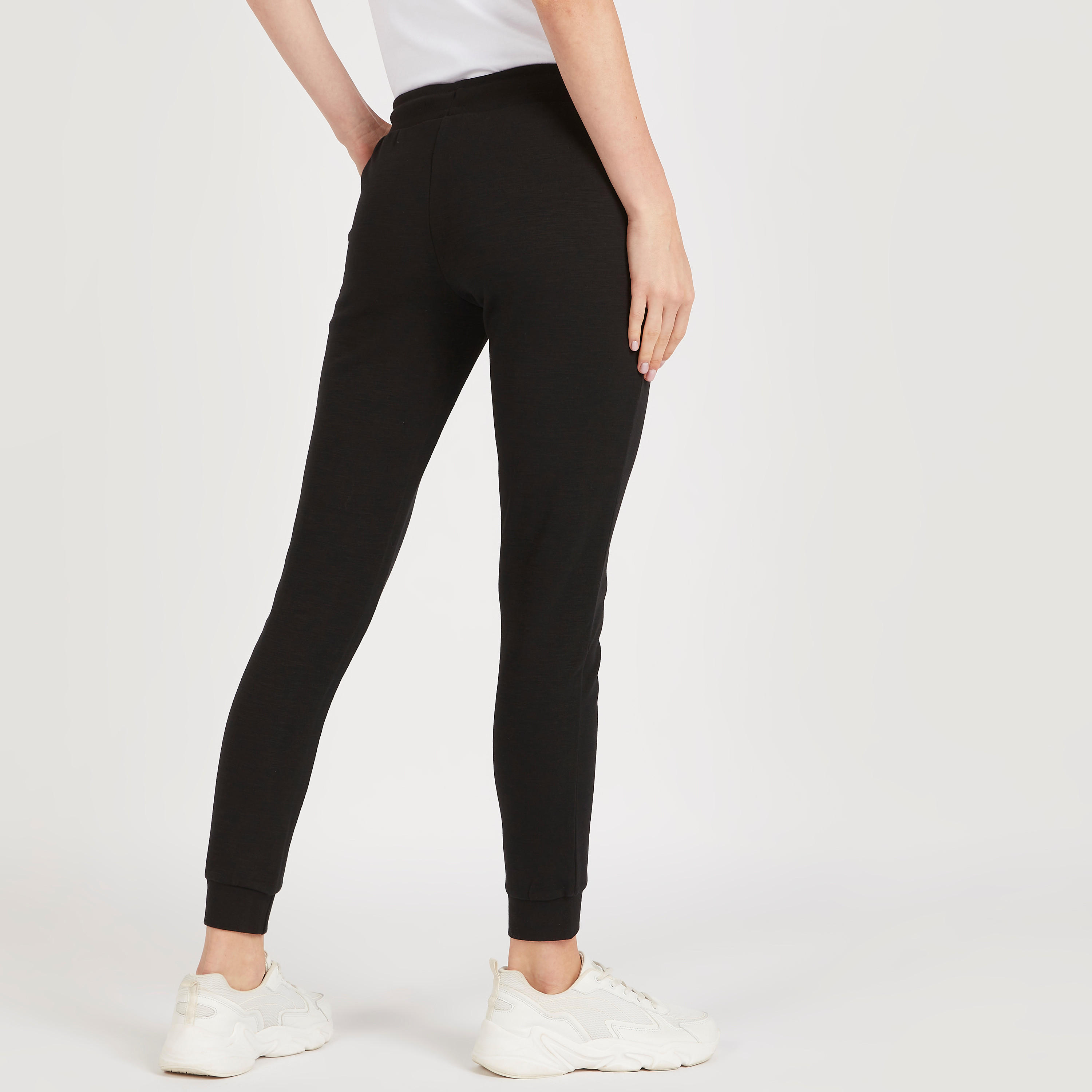 Kappa Solid Joggers with Drawstring Closure and Pockets-women-clothing-bottoms-joggers-image-4
