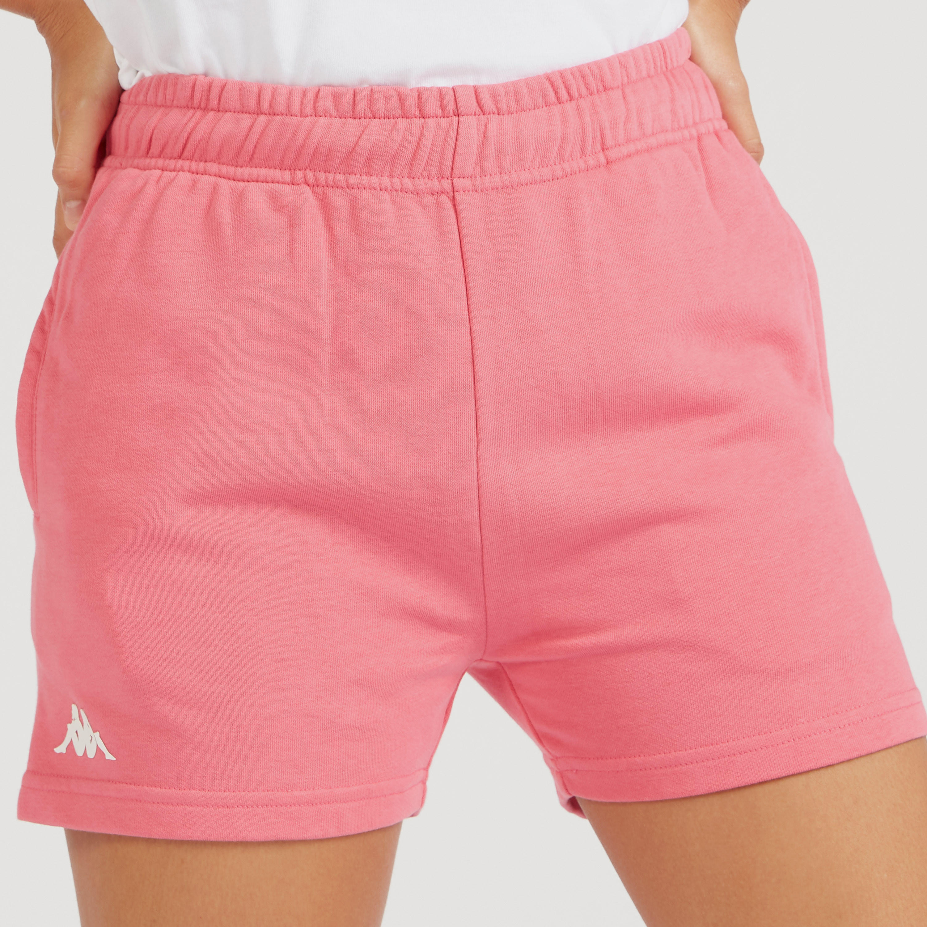 Solid Kappa Shorts with Elasticated Waistband-women-clothing-bottoms-shorts-image-3