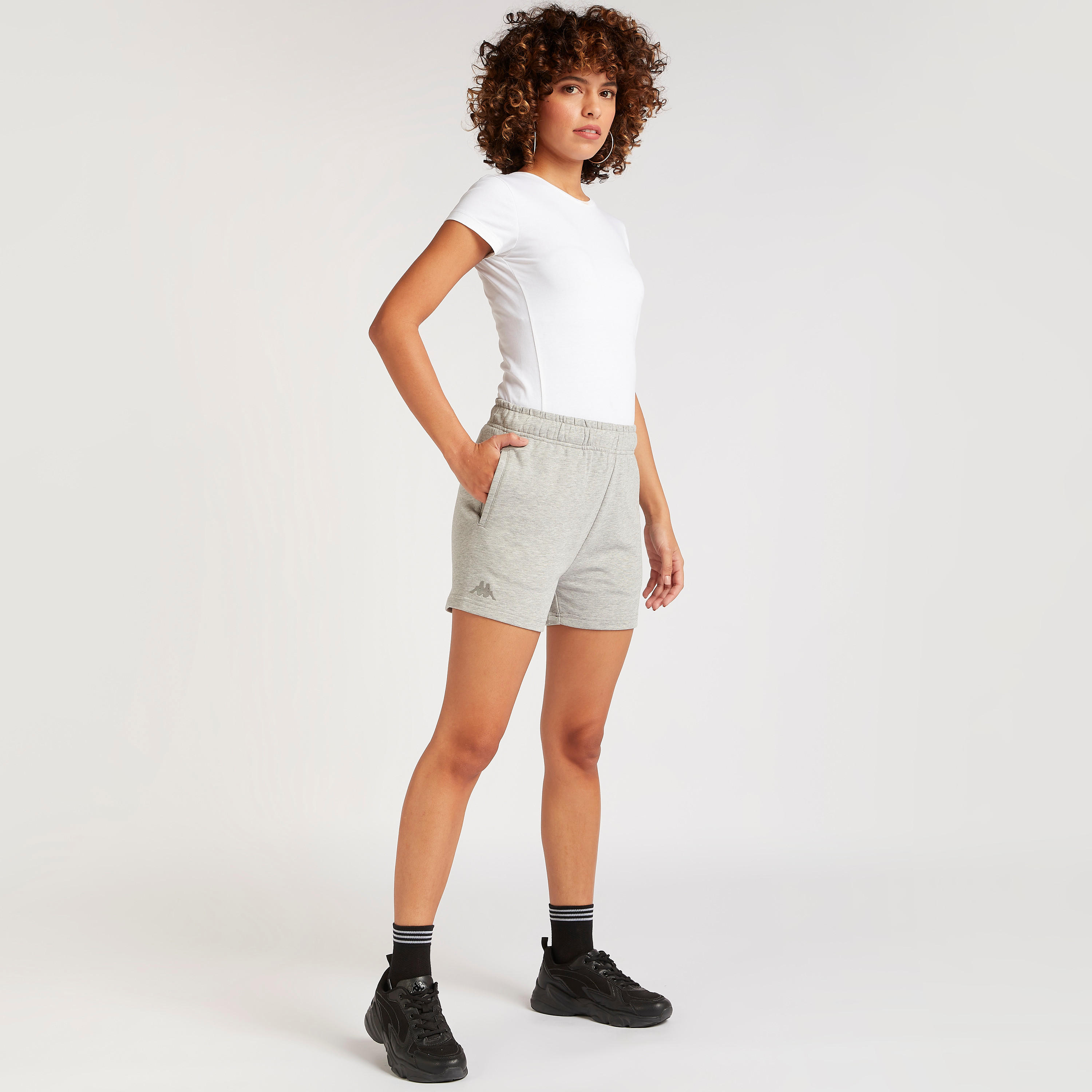 شورت بخصر مطّاطي وجيوب وطبعات من كابا-women-clothing-bottoms-shorts-image-2
