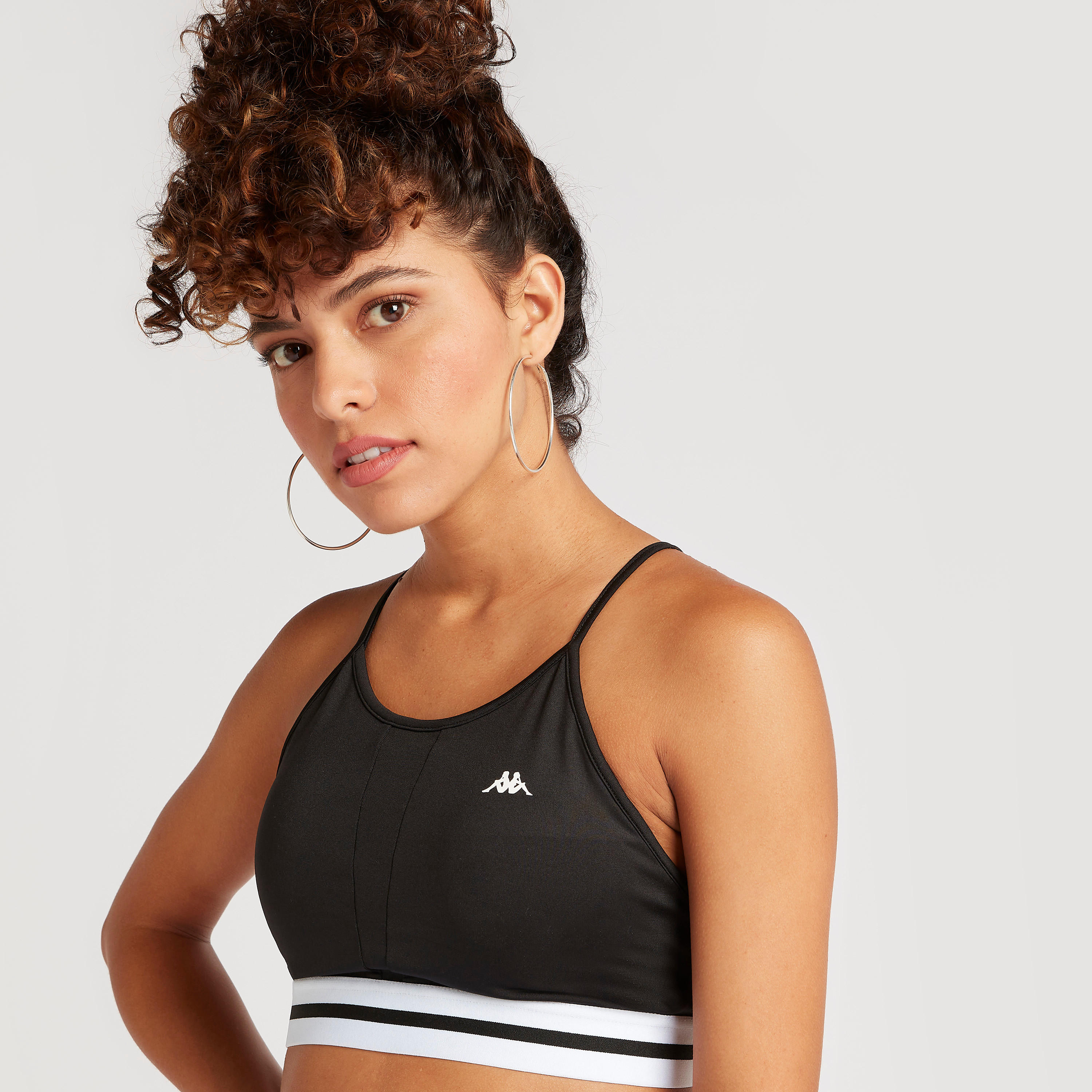 Kappa Logo Print Sports Bra with Strappy Back-sports-women-clothing-sportsbras-image-3