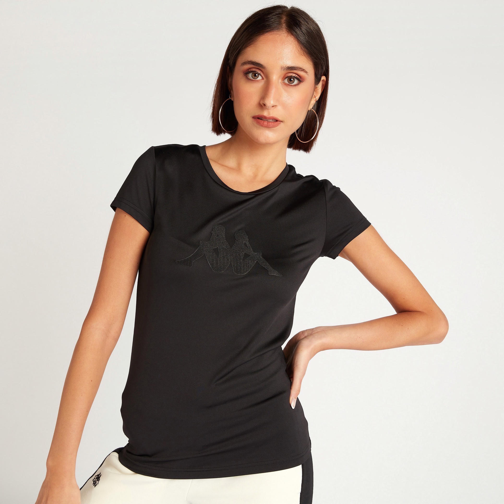 تيشيرت بياقة مستديرة وأكمام قصيرة من كابا-women-clothing-sportswearandactivewear-tshirtsandvests-image-4