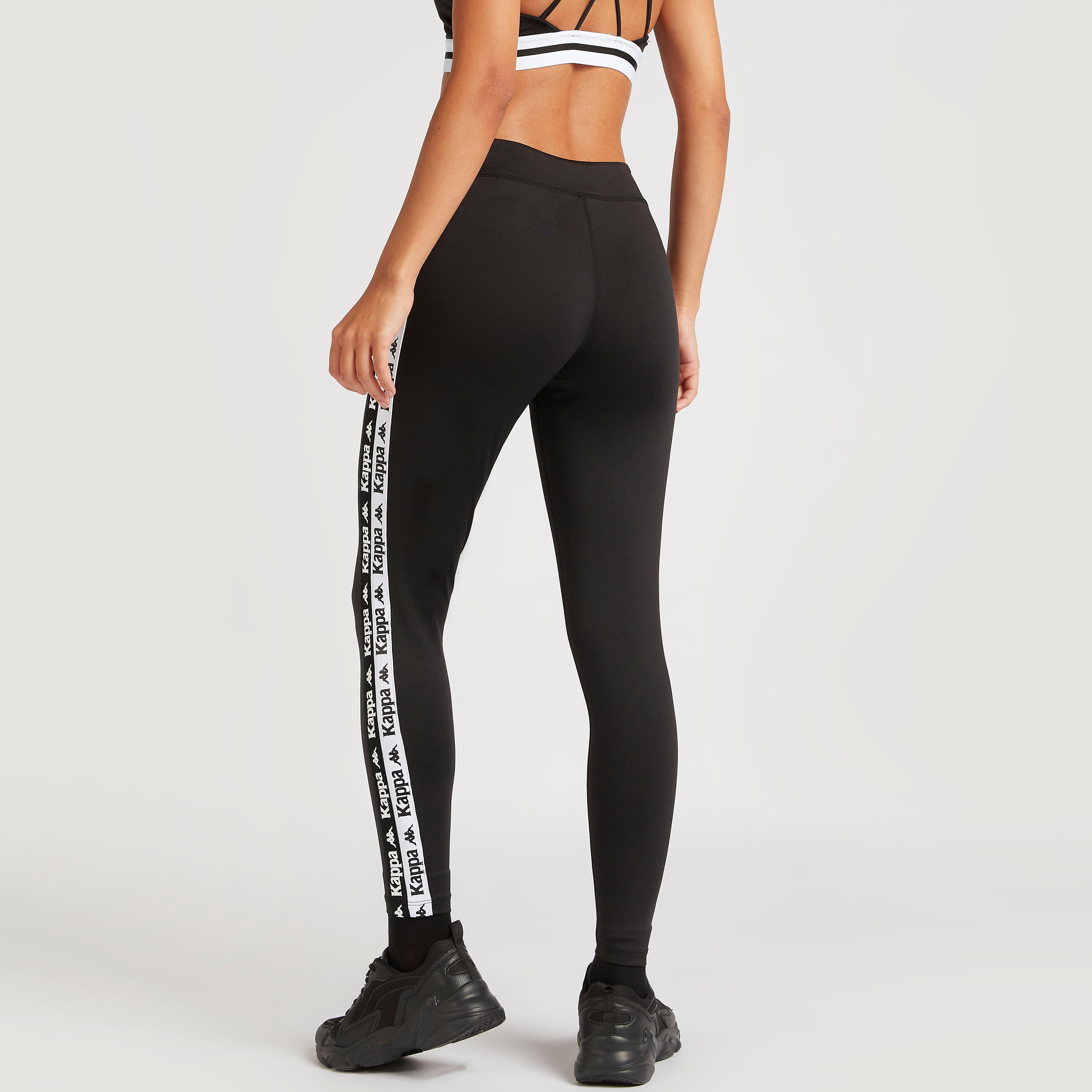 Kappa Printed Panel Leggings with Elasticated Waistband-women-clothing-bottoms-leggings-image-4