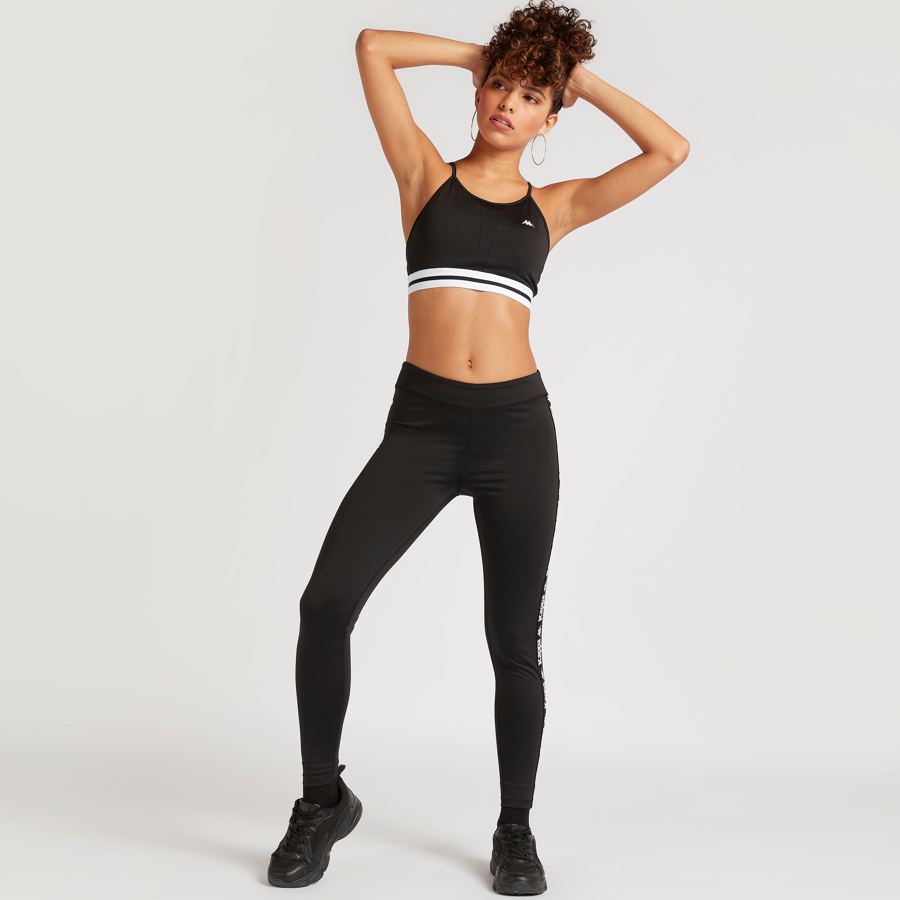 Kappa Printed Panel Leggings with Elasticated Waistband-women-clothing-bottoms-leggings-image-5