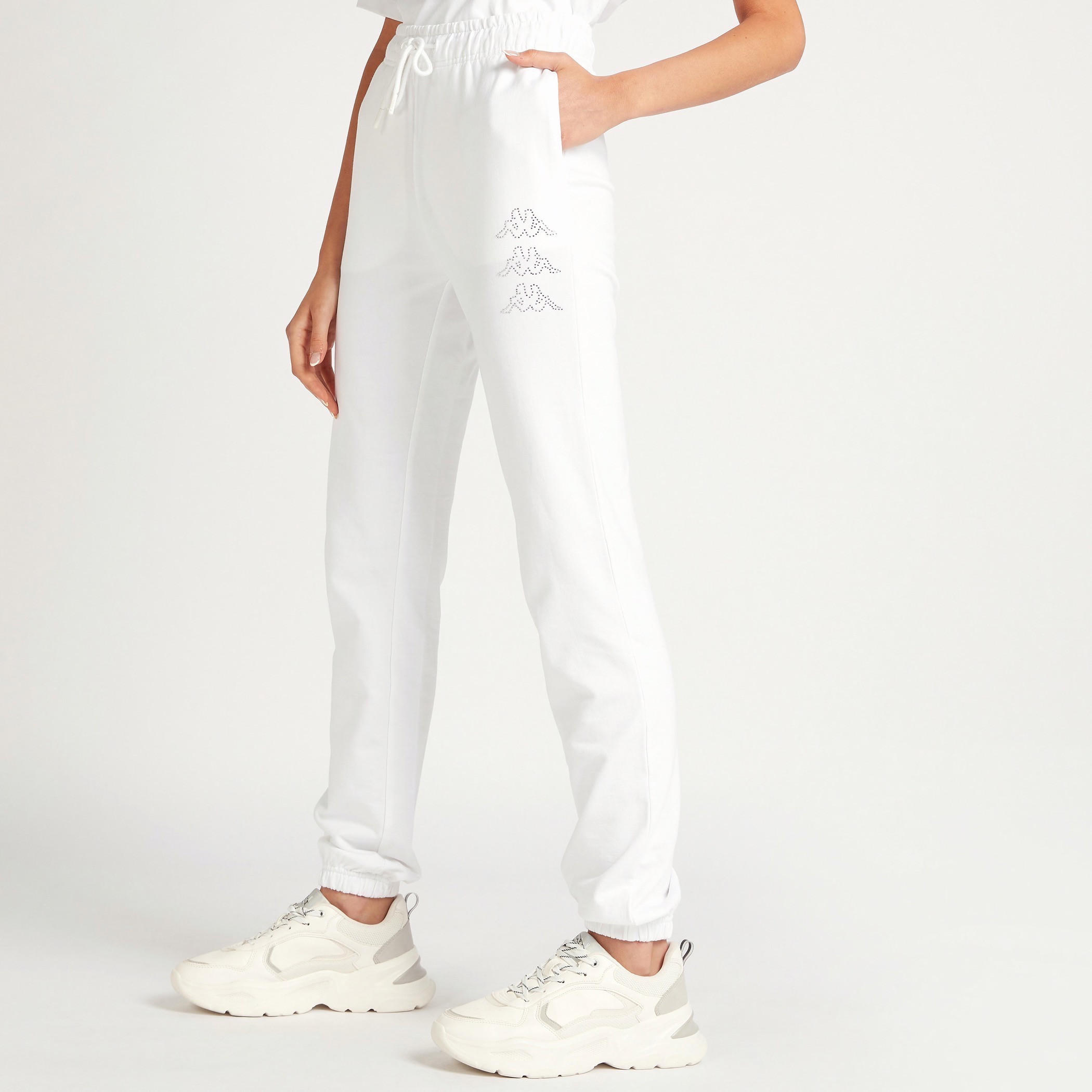 Kappa Logo Detail Joggers with Pockets-women-clothing-bottoms-joggers-image-1