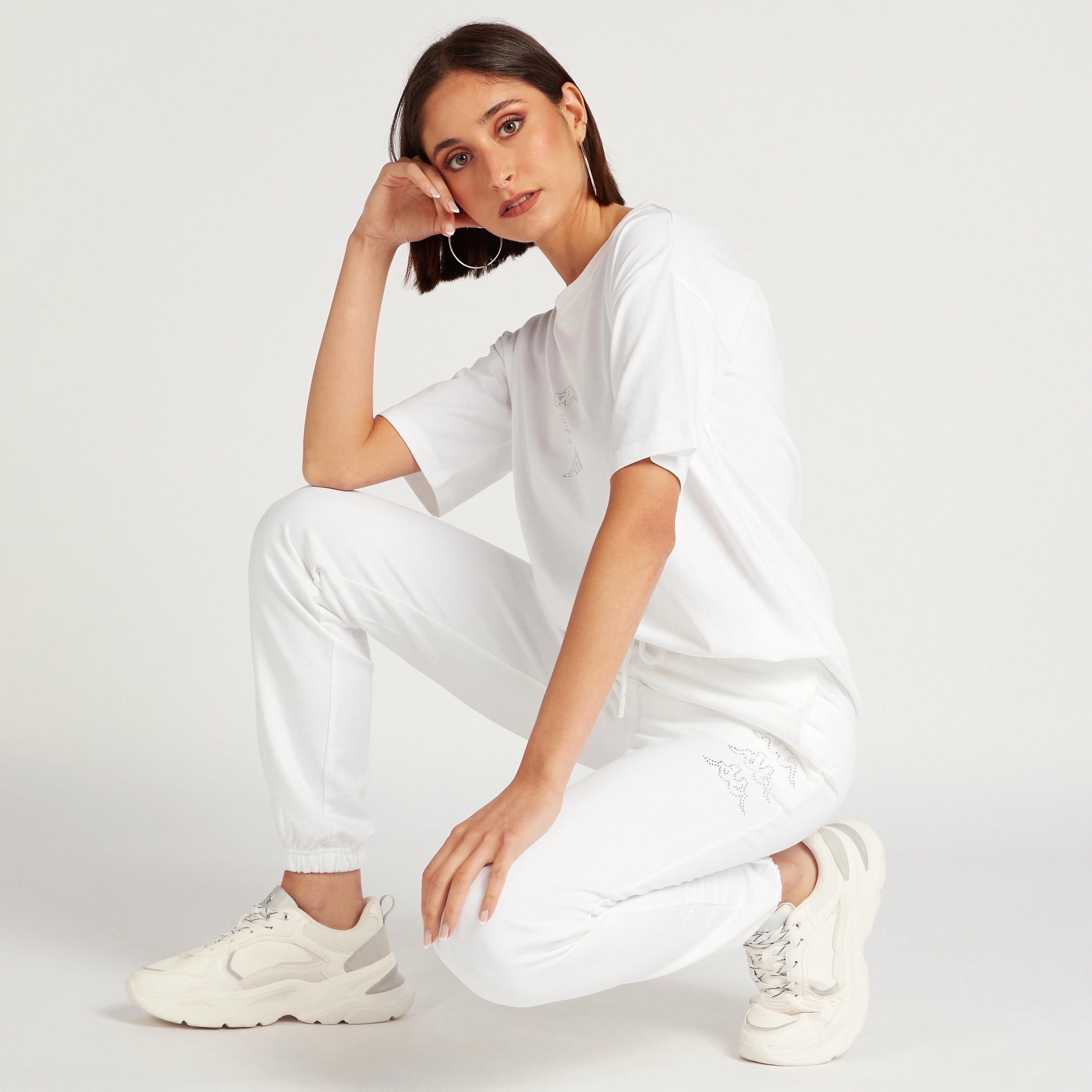 Kappa Logo Detail Joggers with Pockets-women-clothing-bottoms-joggers-image-2